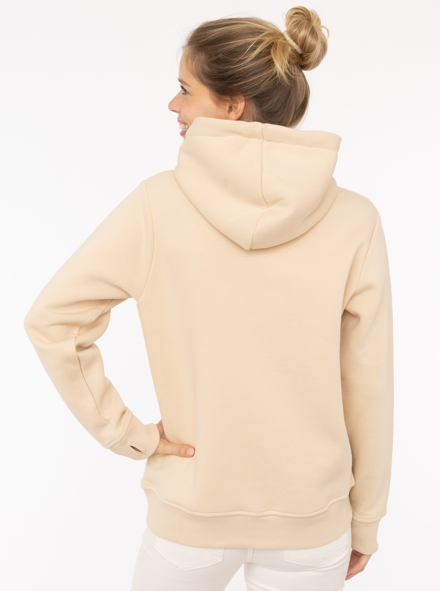 Zwillingsherz Hoodie "Nelina" mit Leo Band und schlichter Stickerei "Stay W günstig online kaufen