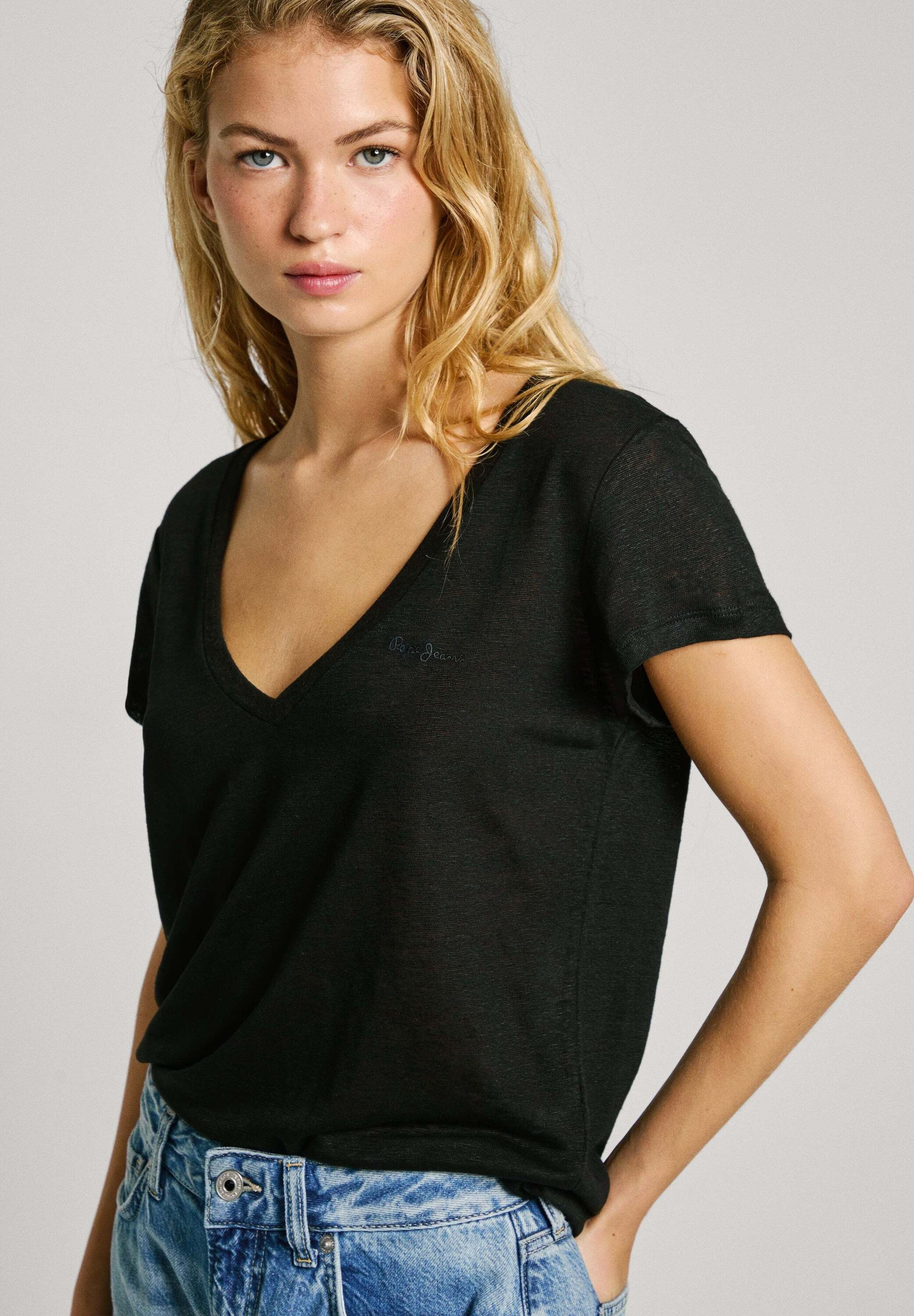 Pepe Jeans T-Shirt »basic t-shirt MEGAN V-NECK«