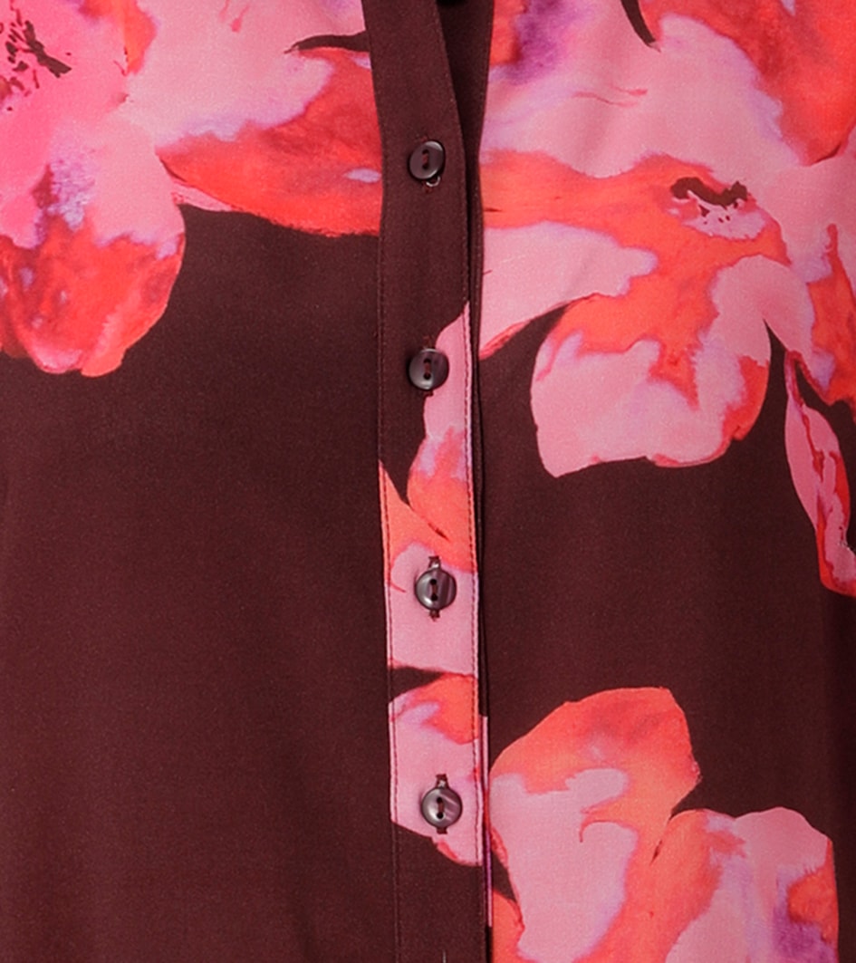 Aniston CASUAL Maxikleid mit großflächigen Batik-Blüten bedruckt - NEUE KOLLEKTION