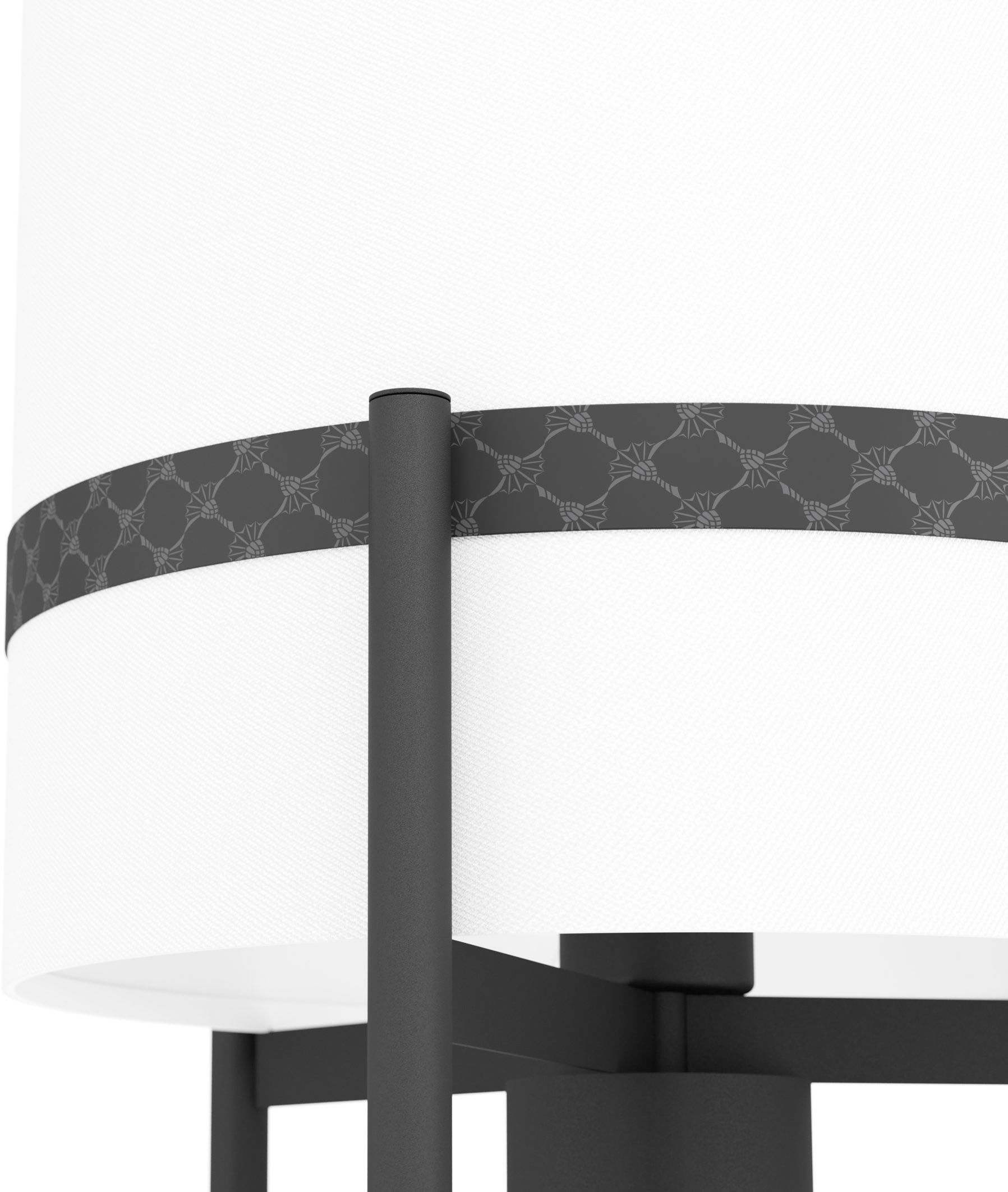 Joop! Stehlampe »ROUND LIGHTS«, mit rundem Textil-Leuchtenschirm und eingelassenem  Metall-Dekorband | BAUR