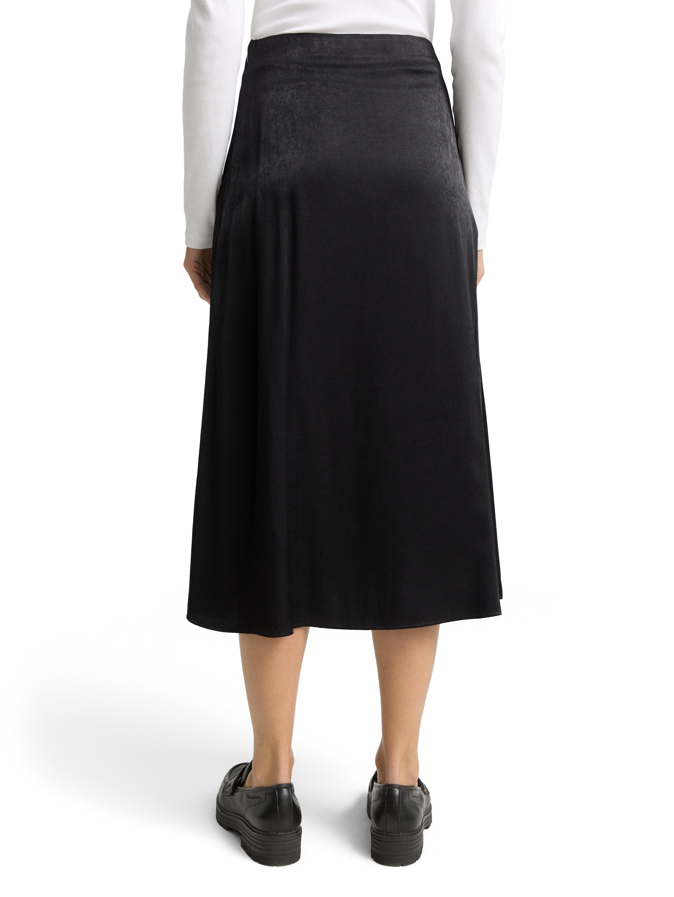 TOM TAILOR Satinrock "High waist maxi" mit verdecktem Reißverschluss günstig online kaufen