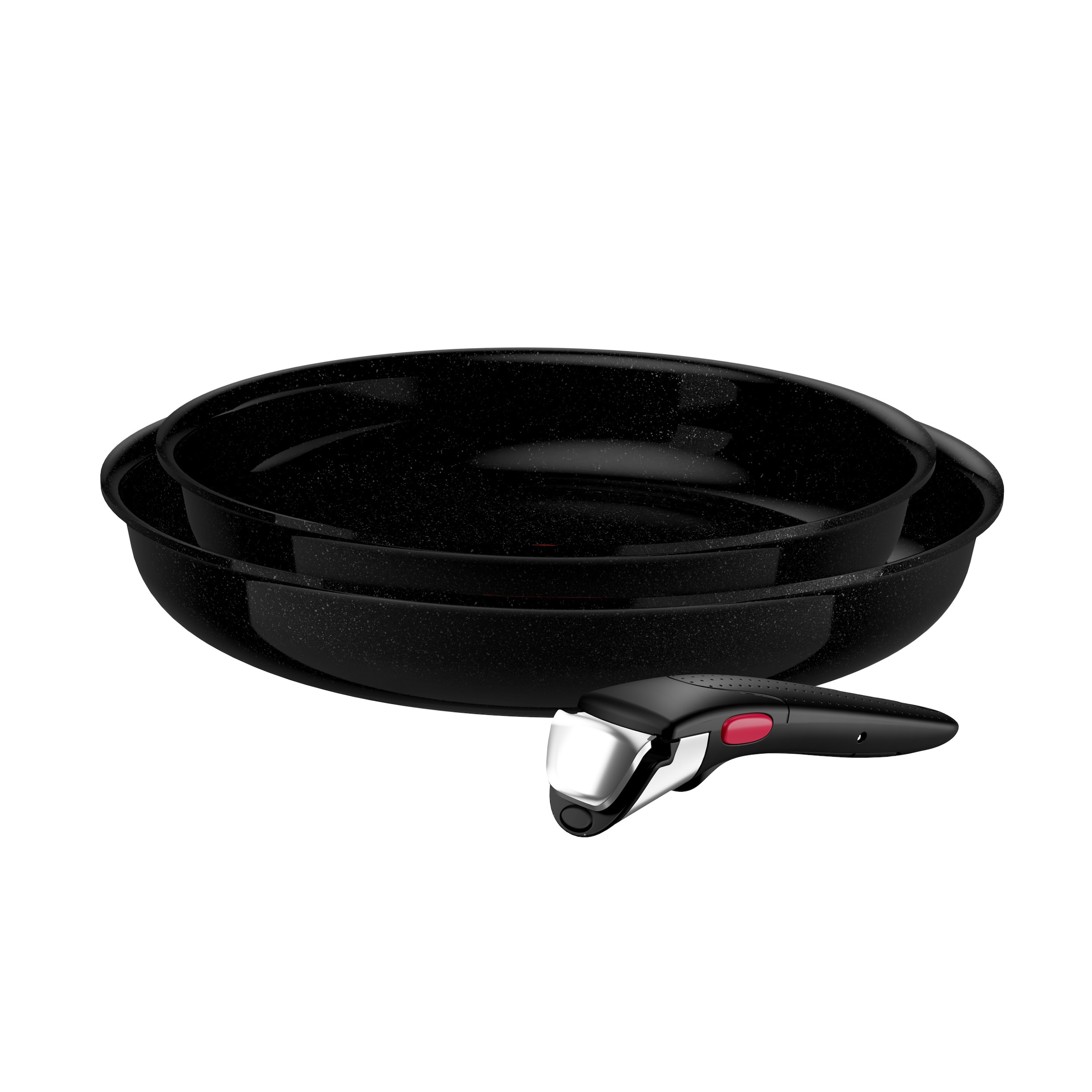Tefal Pfannen-Set »Ingenio Excellence Keramik« Aluminium Set, 3 tlg. abnehmbarer Ingenio-Griff, Thermo-Signal, stapelbar, Induktion