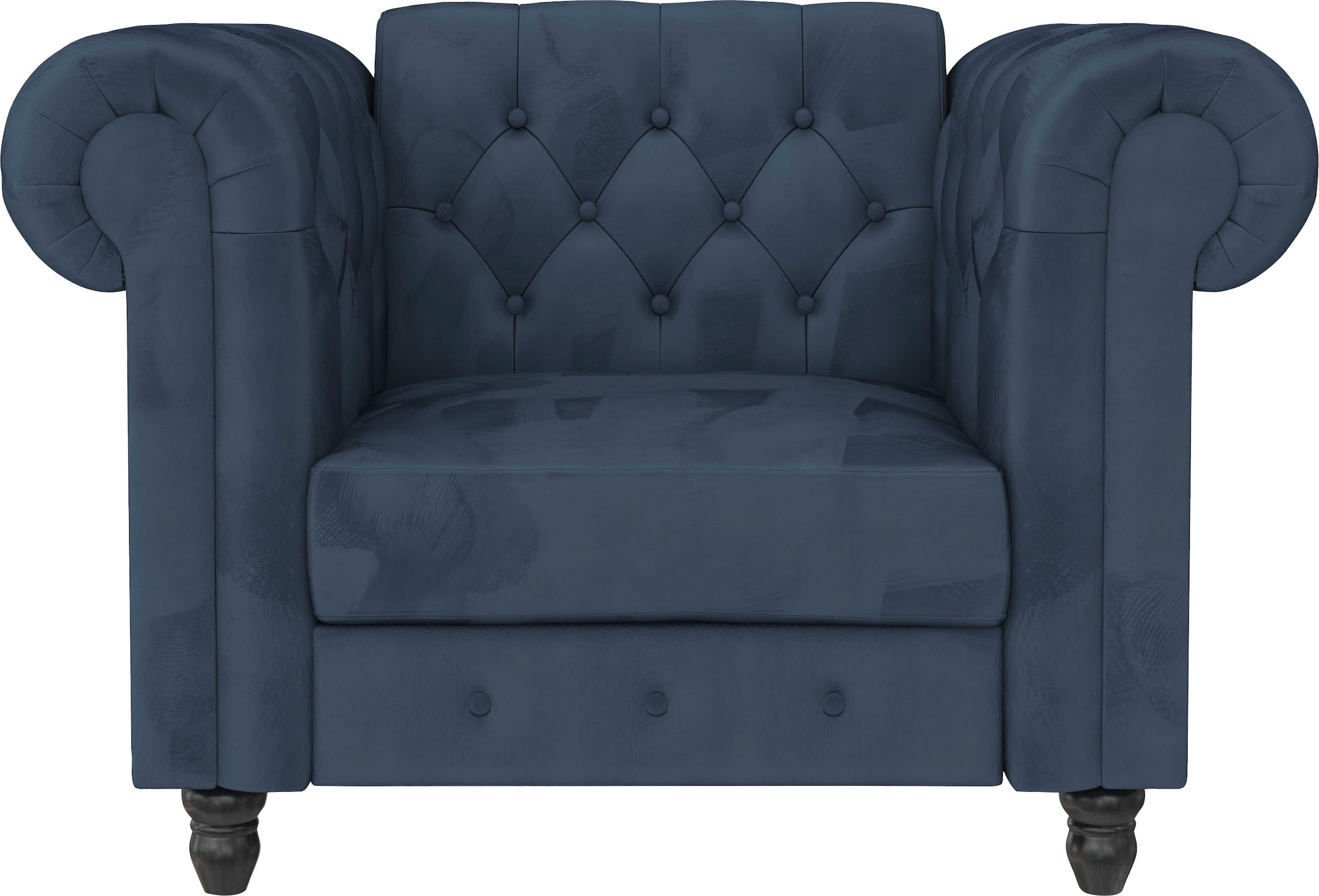 Dorel Home Chesterfield-Sessel "Felix", mit Rückenlehne 3-fach verstellbar, Beine Massivholz, Sitzhöhe 46 cm