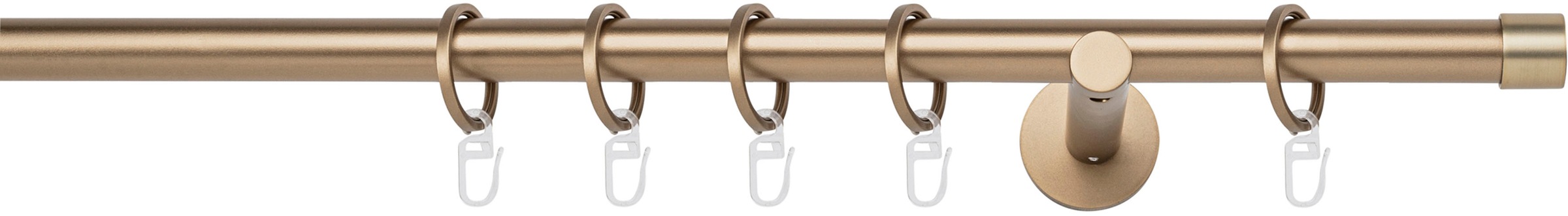 mydeco Gardinenstange »20mm Cap Wandträger 12 cm«, 1 läufig-läufig, Fixmaß