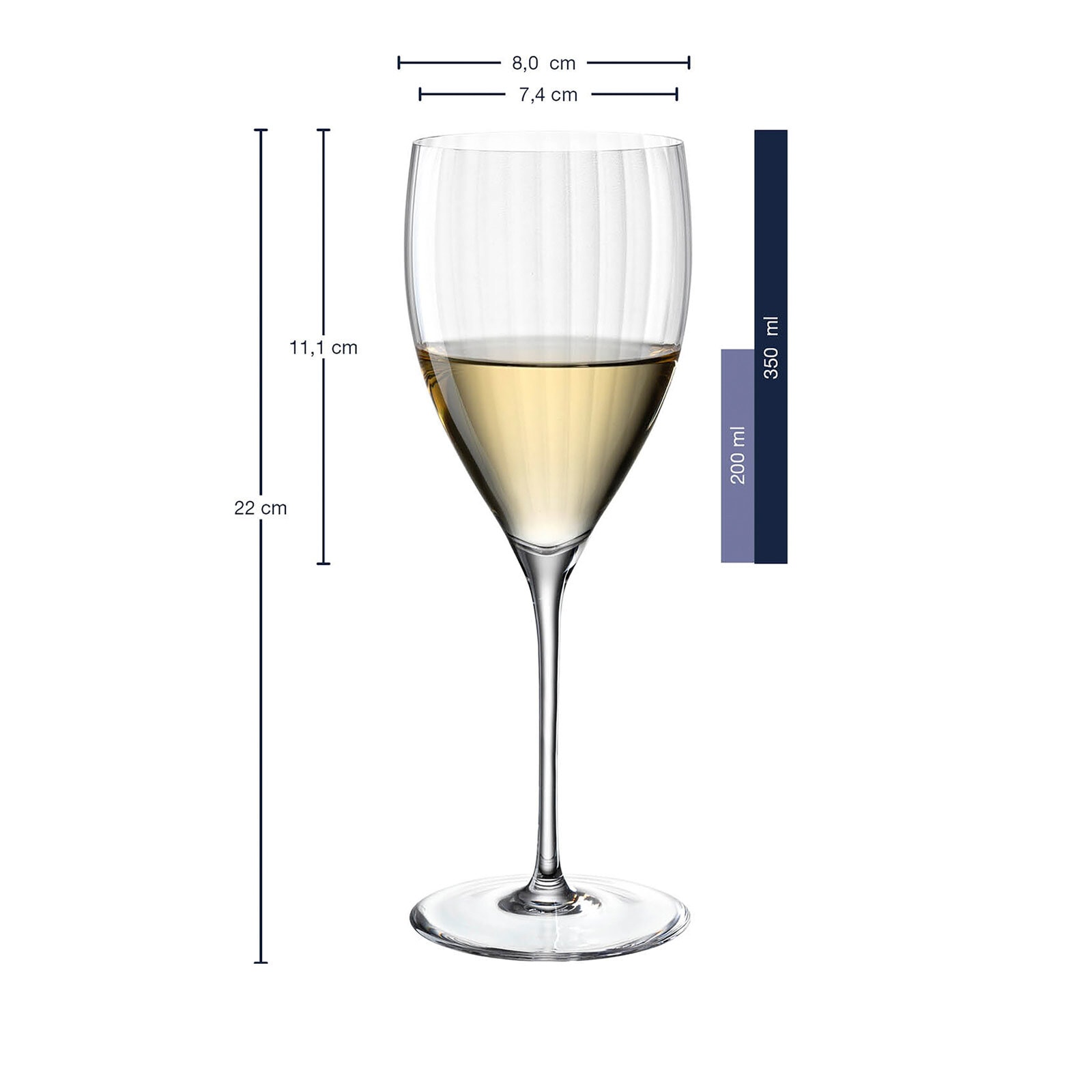 LEONARDO Weißweinglas »Rieslinggläser Poesia 350 ml 6er Set transparent«