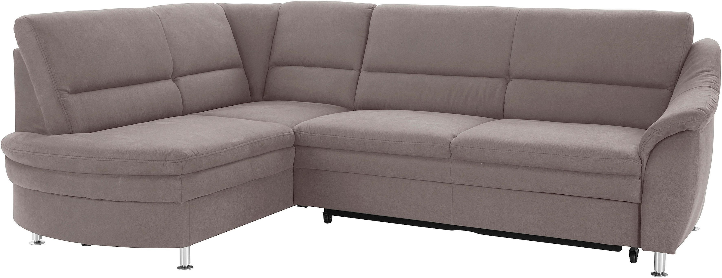 sit&more Ecksofa "Cardoso L-Form" mit Federkern, wahlweise mit Schlaffunktion und Schubkasten