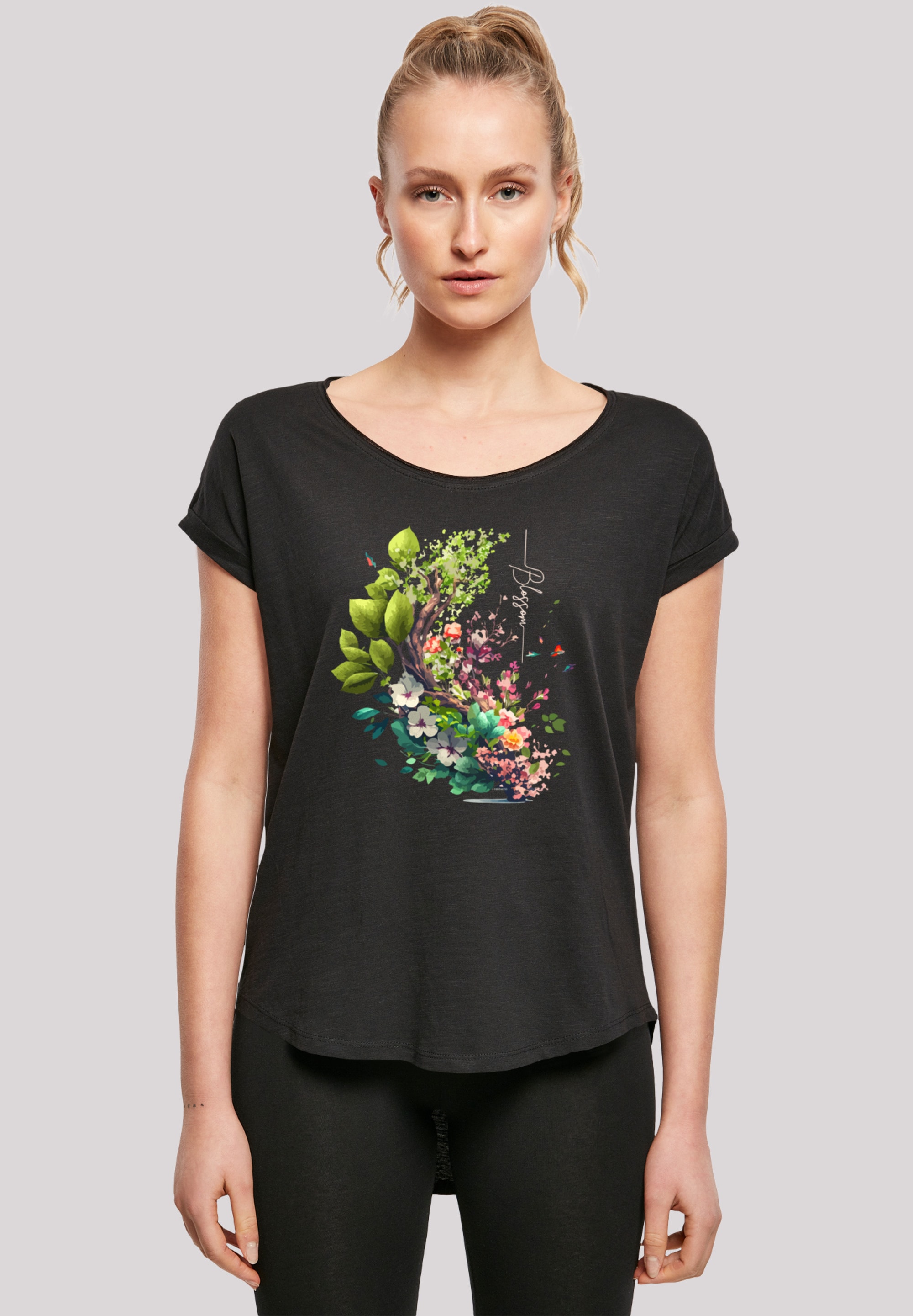 F4NT4STIC Marškinėliai »Baum su Blumen« Print