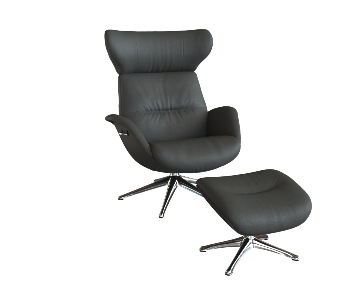 FLEXLUX Relaxsessel »Relaxchairs More«, Premium Komfort, Rücken- & Kopfteilverstellung, drehbar, Fuß Alu