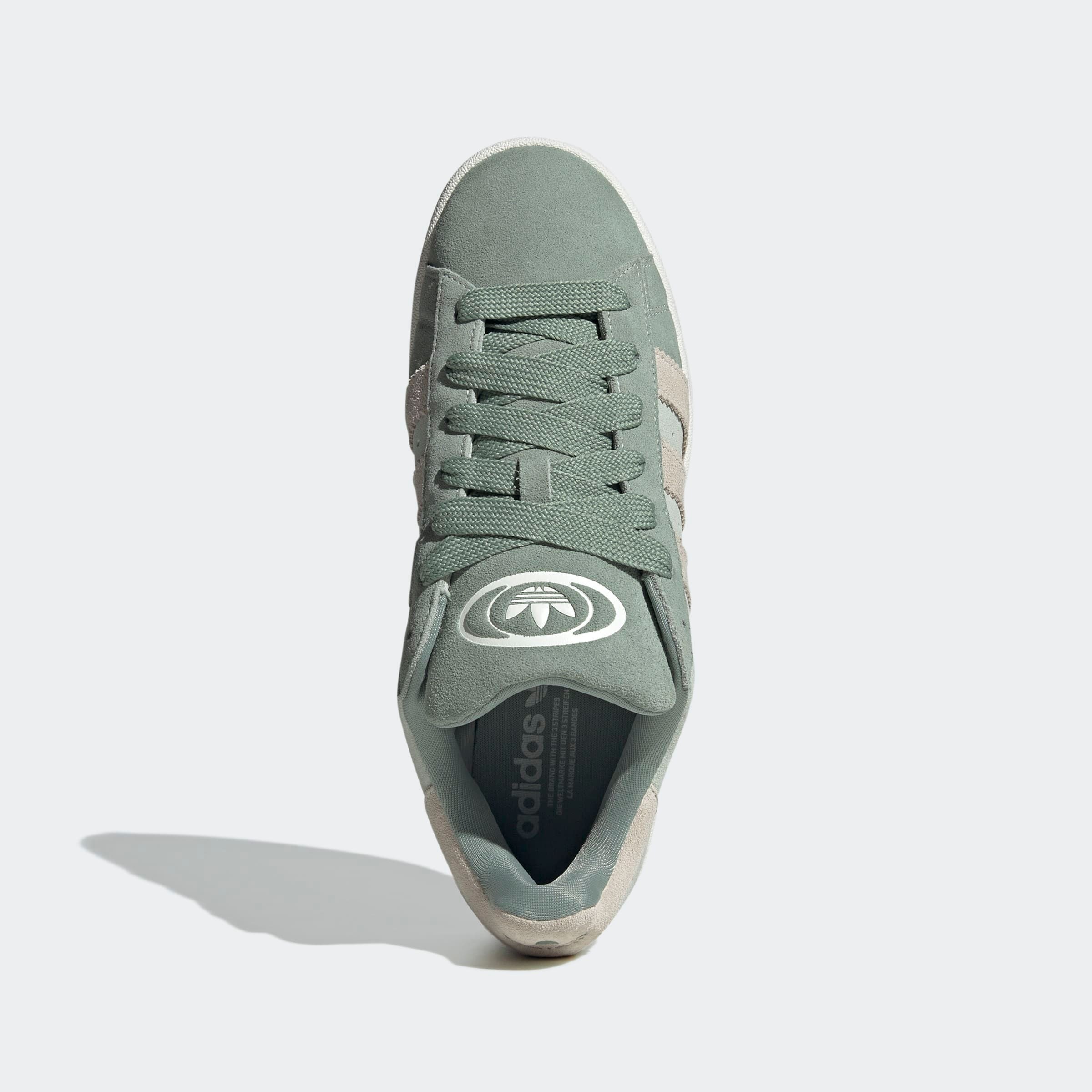 Sneaker ADIDAS ORIGINALS "CAMPUS 00S", Herren, Gr. 40, weiß (silber grün, sanftes weiß, linen grün), Leder, Textil, Schuhe Sneaker 3
