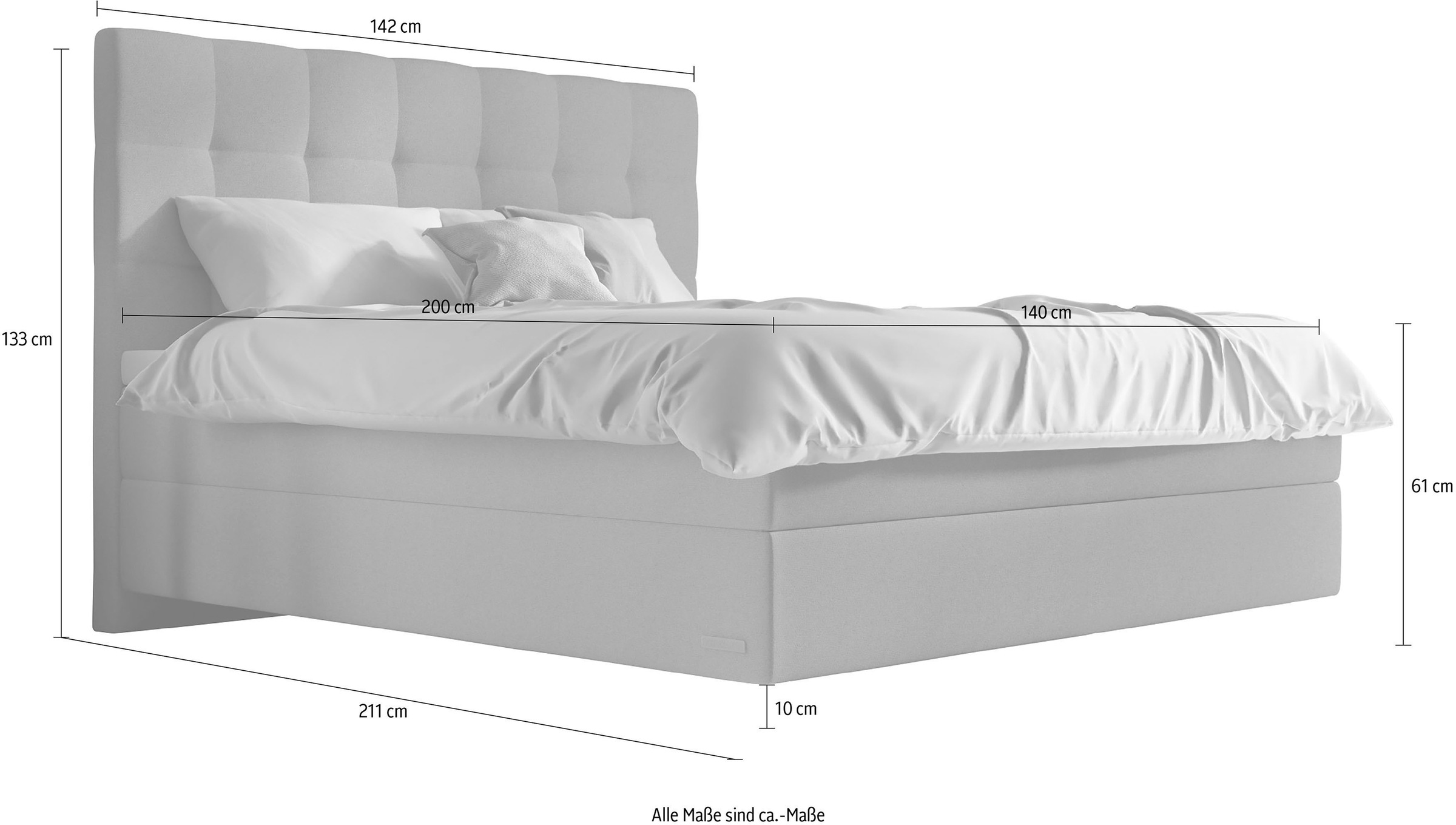 Schlaraffia Boxspringbett »Aida«, mit GELTEX® Next Topper und 7-Zonen-Tonnentaschen-Federkernmatratze