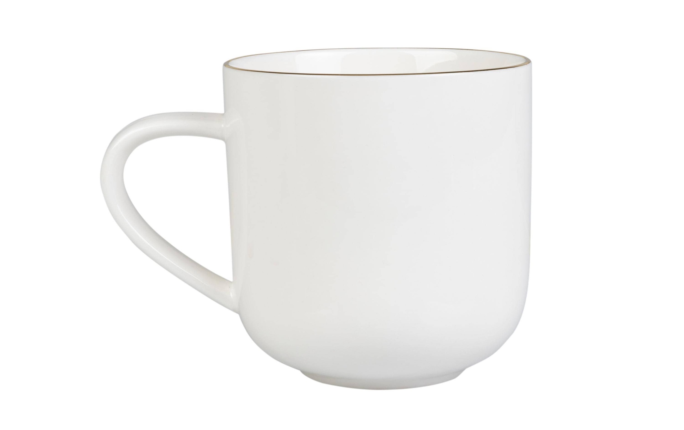 FURBER Tasse »400 ml, 6 Stück, Weiss/Gold«