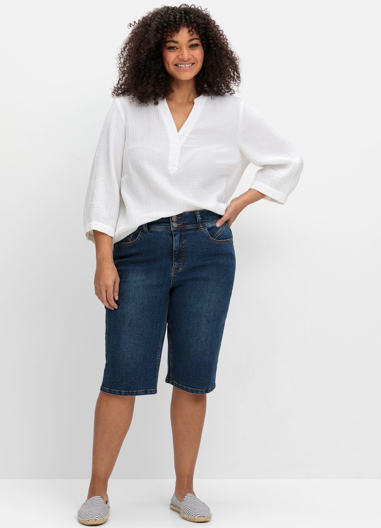 Sheego Jeansbermudas, (1 tlg.) günstig online kaufen