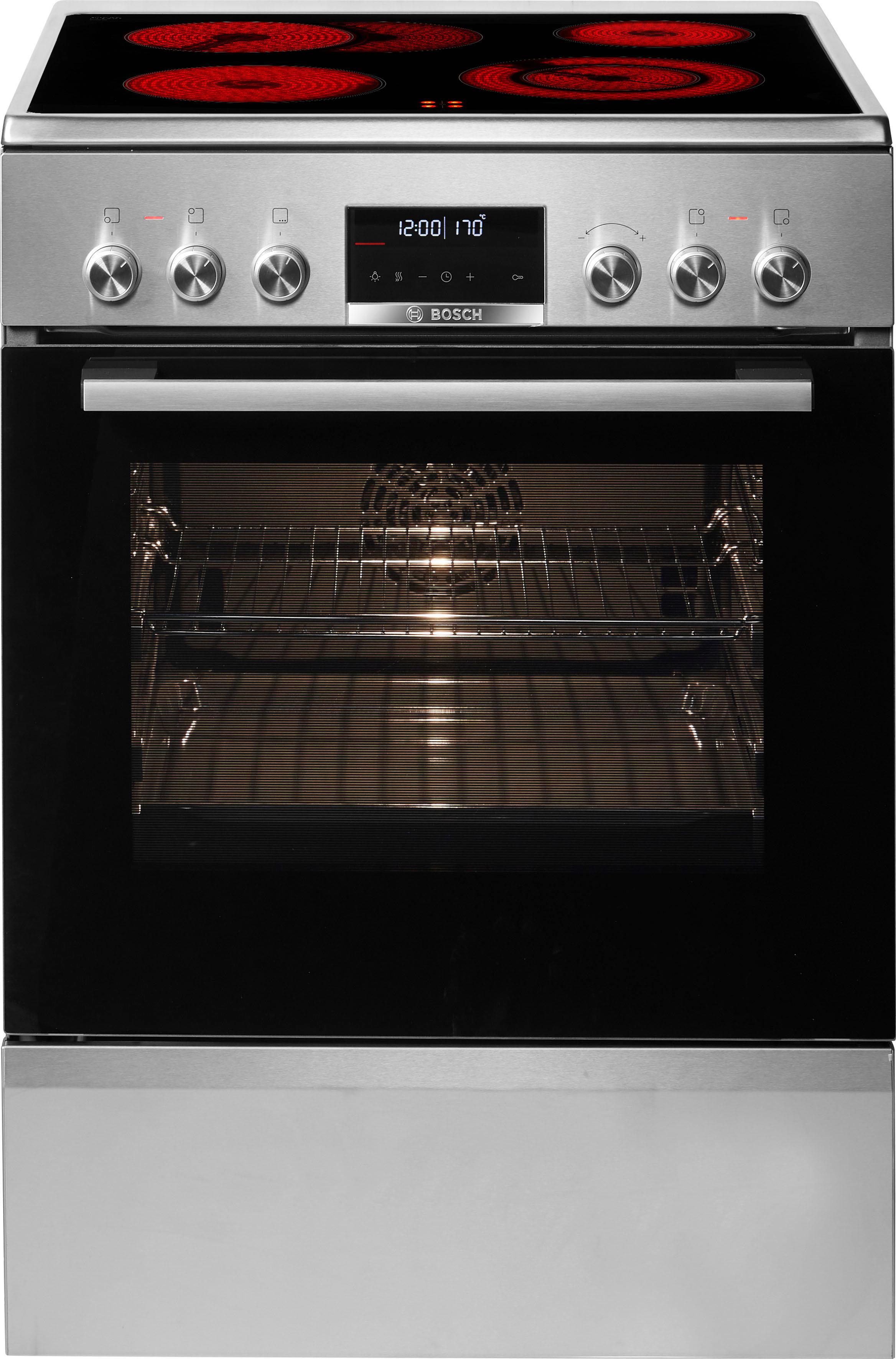 BOSCH Elektro-Standherd "HKS79U250", silber, Herdsets