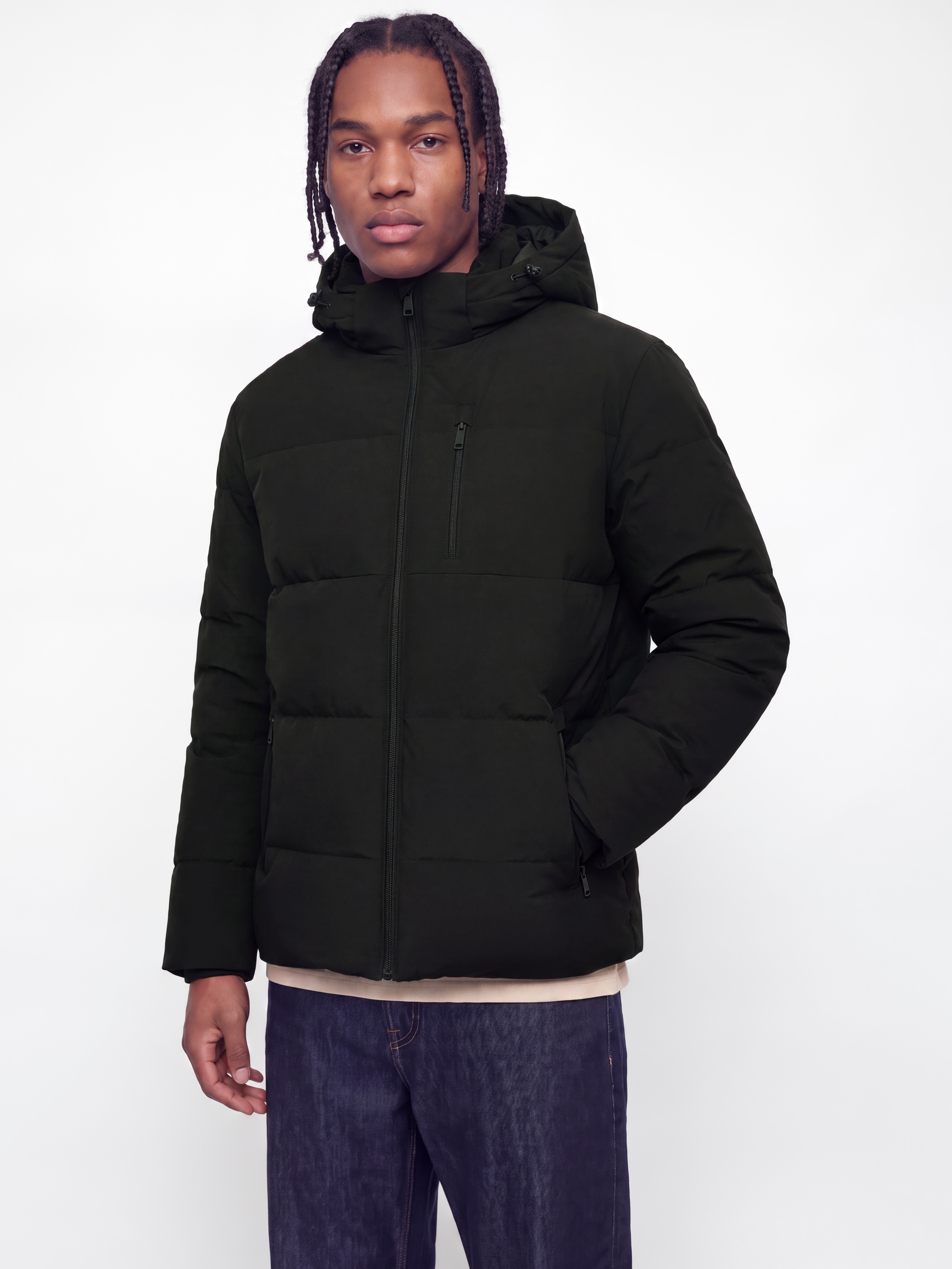 Jack & Jones Steppjacke "JJEBECKS PUFFER SN" mit Kapuze Kunstfaser, regular fit