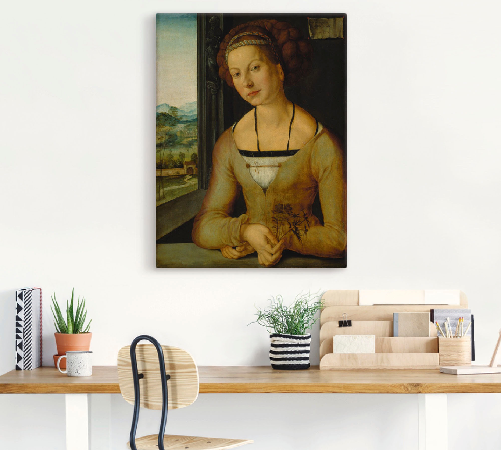 Artland Leinwandbild »Bildnis der Fürlegerin«, Frau, (1 St.), auf Keilrahmen gespannt