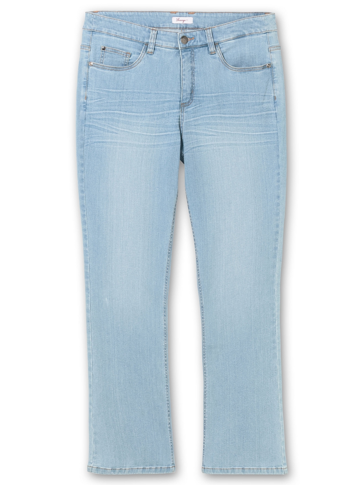 Sheego Bootcut-Jeans »Große Größen«, mit Used-Effekten, extralang