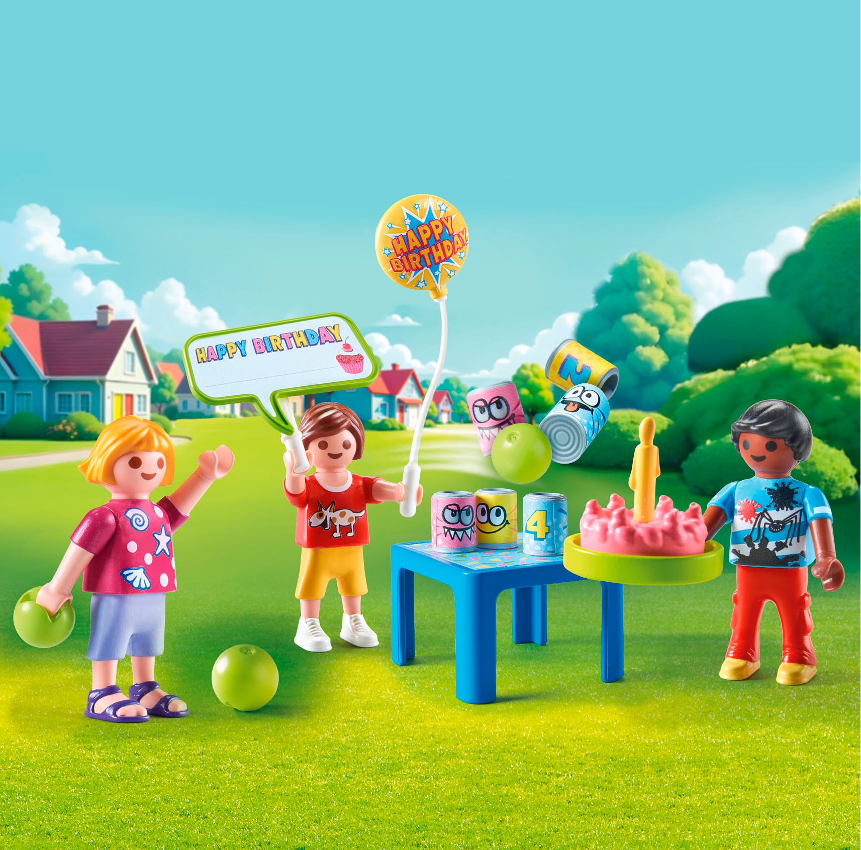 Playmobil® Konstruktions-Spielset »Kinder Geburtstagsparty (71968), Playmobil Gift Set«, (22 St.)