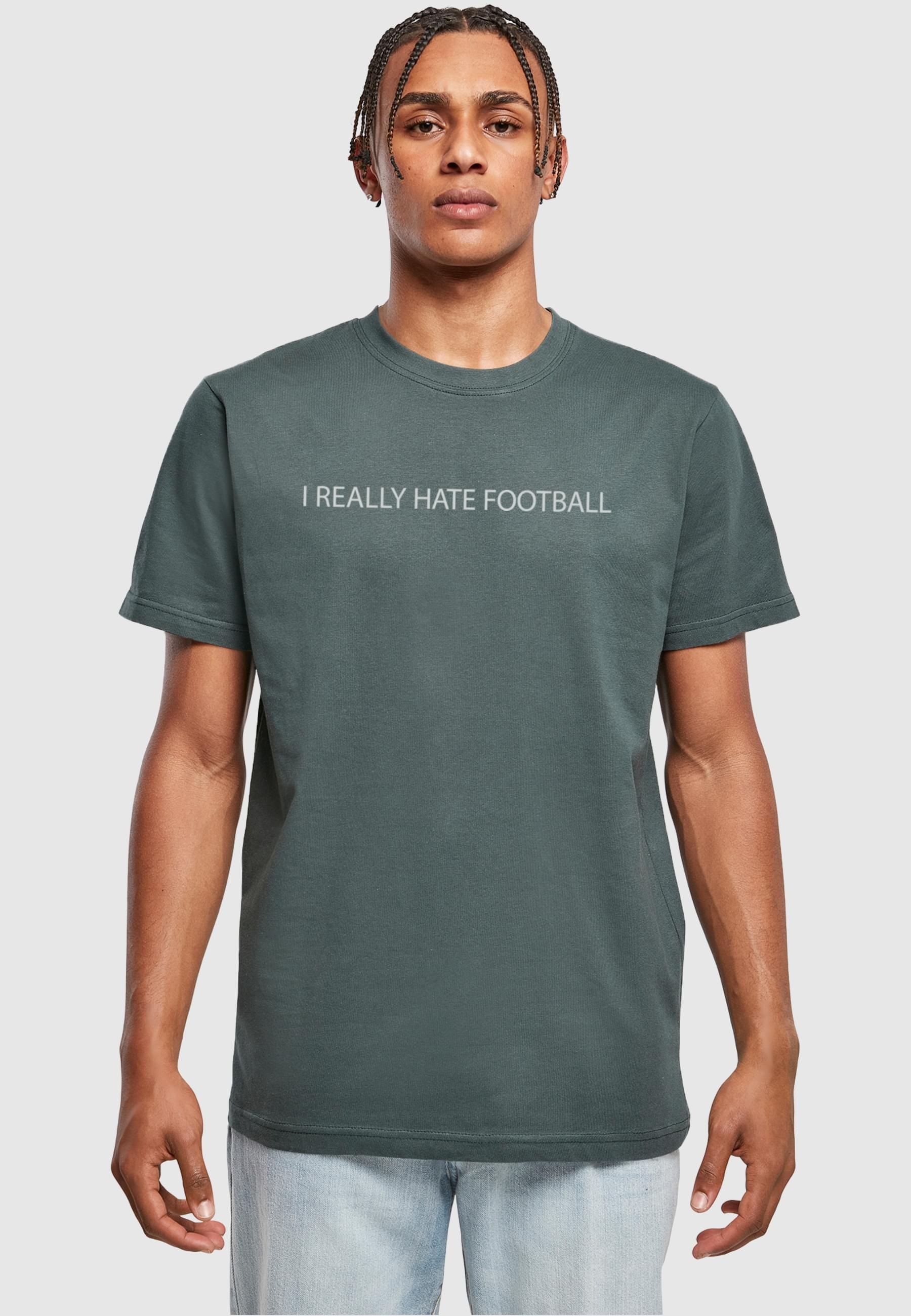 Merchcode T-Shirt »Merchcode Herren Hate Football T-Shirt Round Neck«, (1 tlg.)