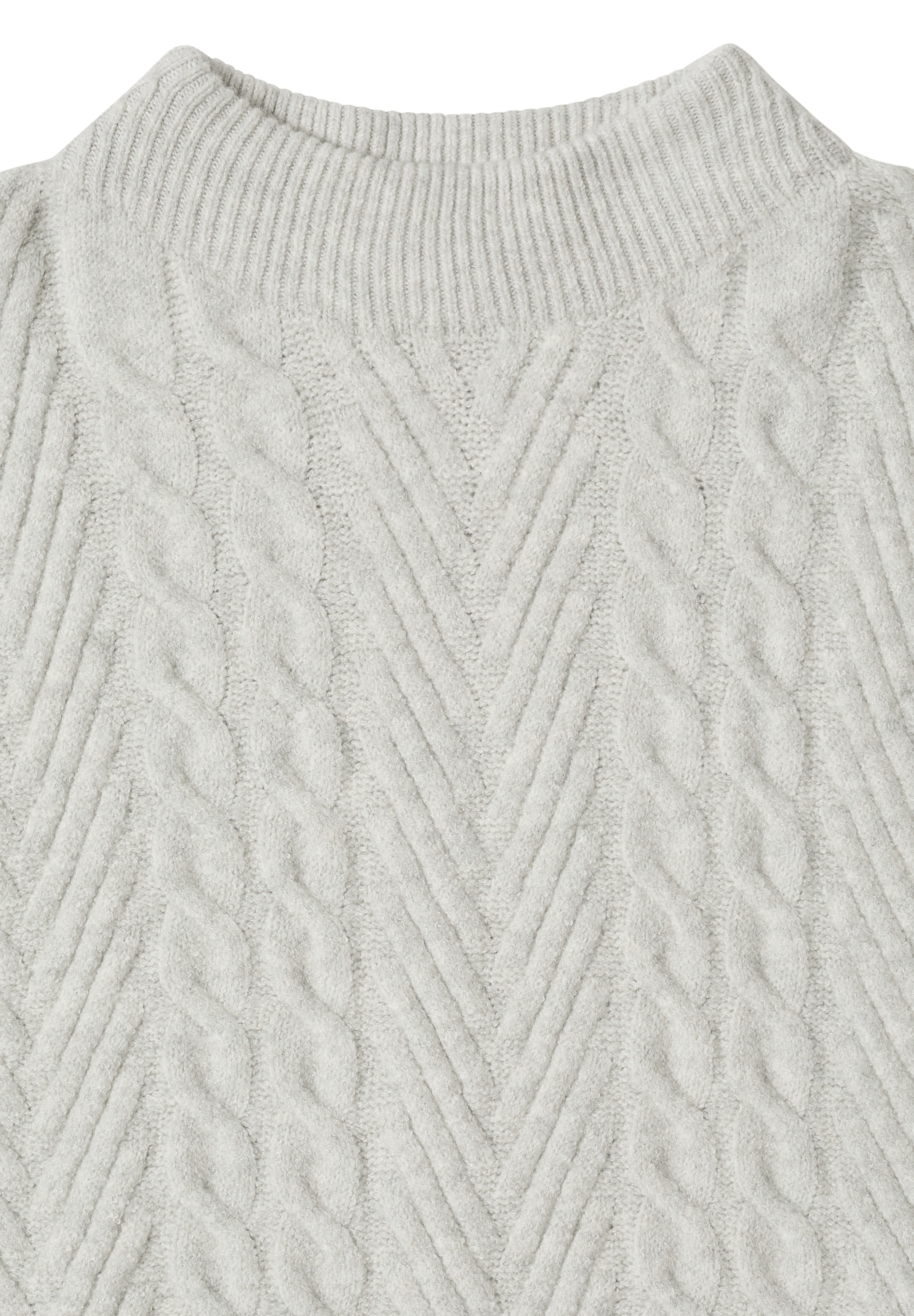 Cecil Strickpullover mit Turtle Neck, Zopfmuster