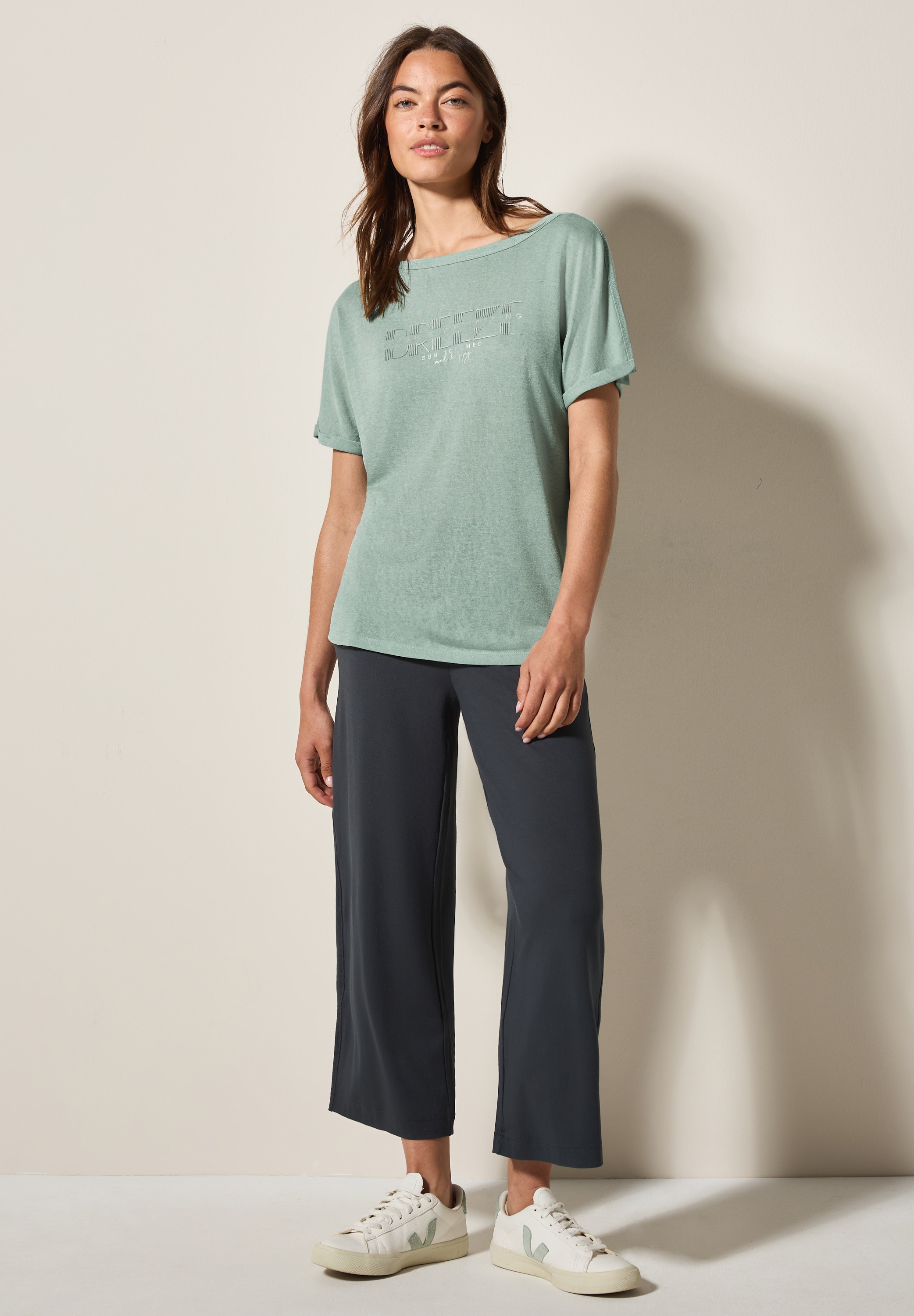 Cecil Print-Shirt, im angenehmen Materialmix