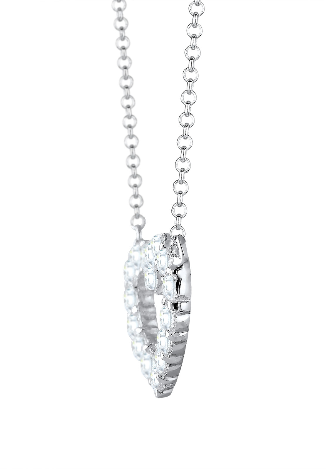 Elli Collierkettchen »Herz Zirkonia Weiß 925 Sterling Silber«