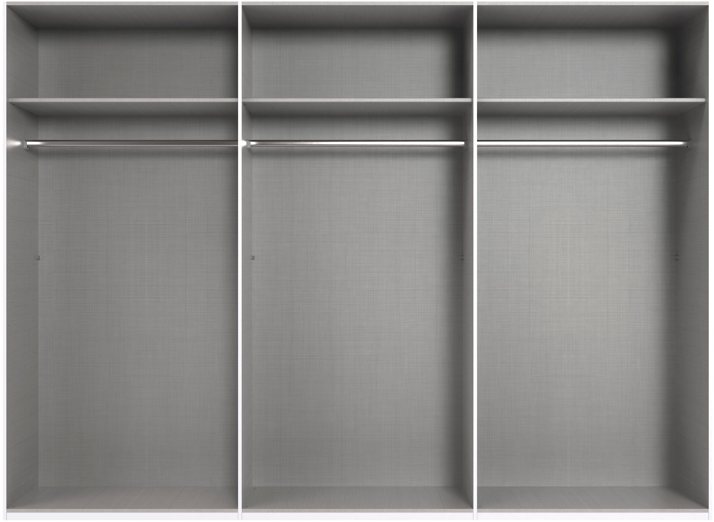 Wimex Drehtürenschrank »Rimini by fresh to go, weiß oder graphit mit schwarzen Metallgriffen«, inklusive LED Beleuchtung, 3 Breiten: 200, 250 oder 300cm, 216cm hoch
