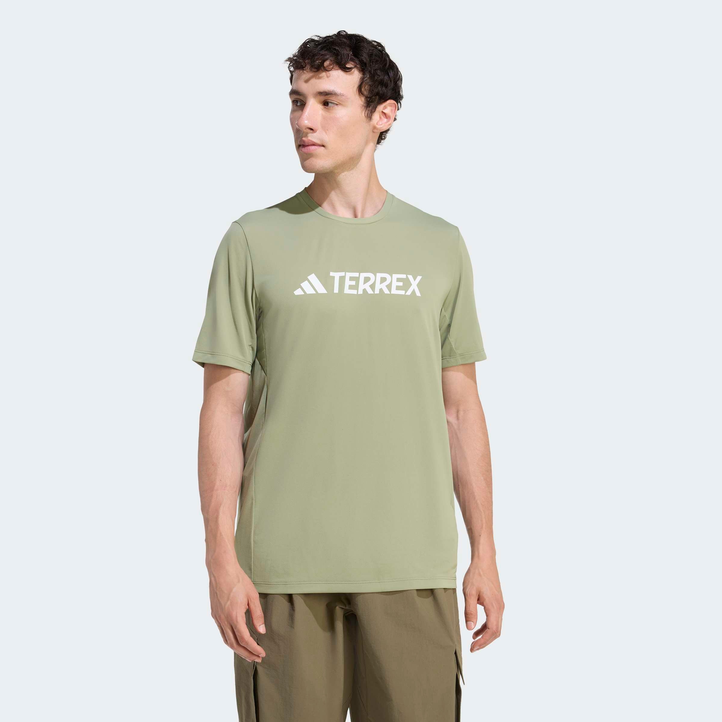 adidas TERREX "MULTI CLIMACOOL LOGO TECH" sportliches Funktionsshirt, ohne Verschluss, aus Polyester