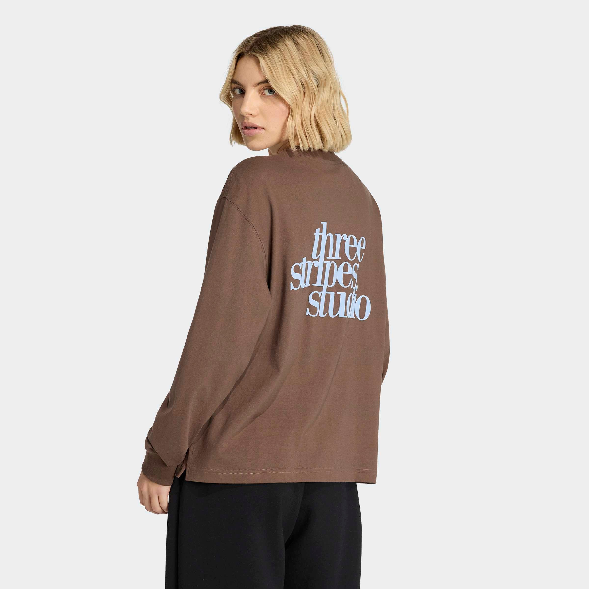 adidas Sportswear Langarmshirt »3 STRIPES STUDIO BOYFRIEND LONGSLEEVE«