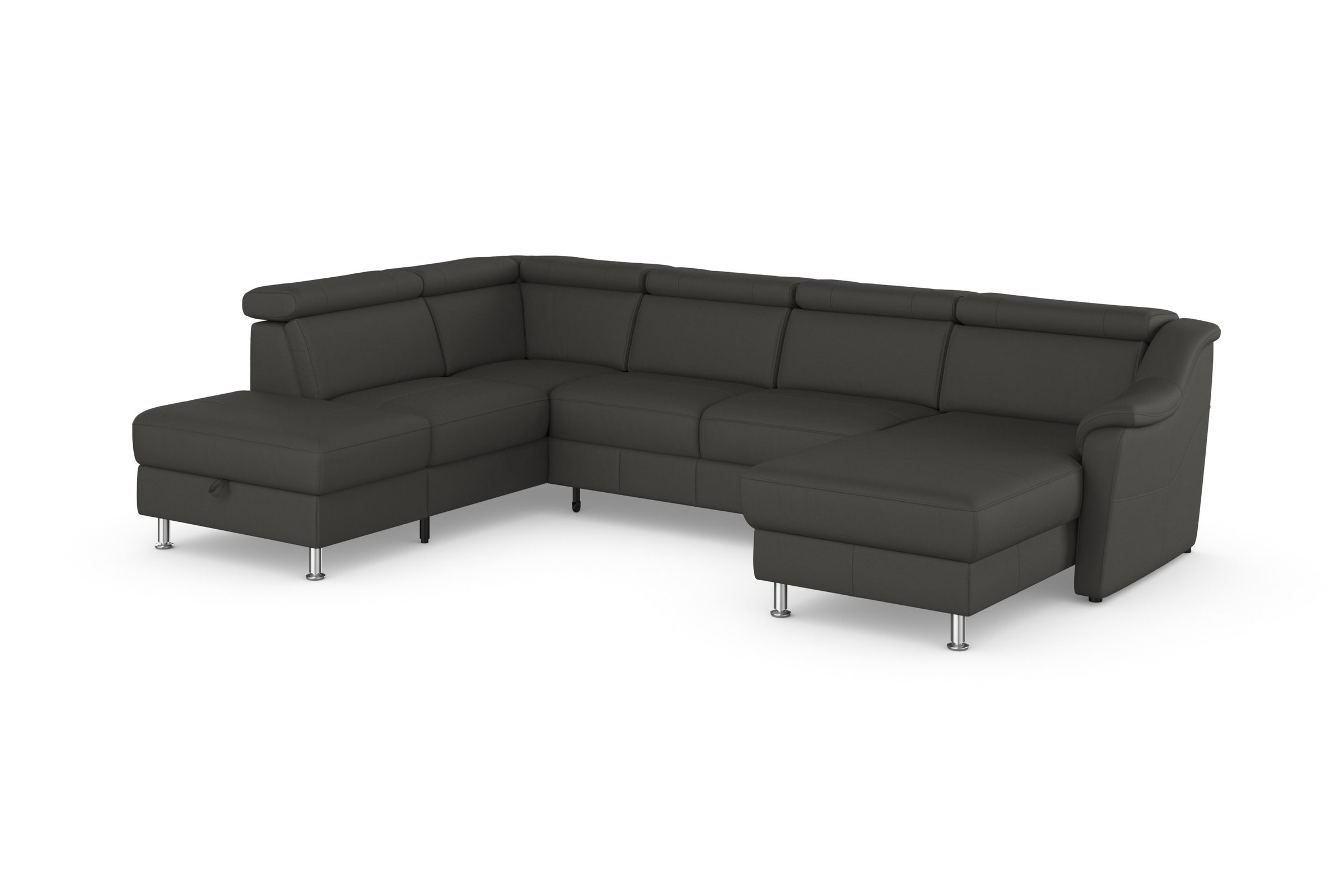 sit&more Wohnlandschaft »Freetown U-Form«, Kopfteilverstellung und Federkern, wahlweise mit Bettfunktion