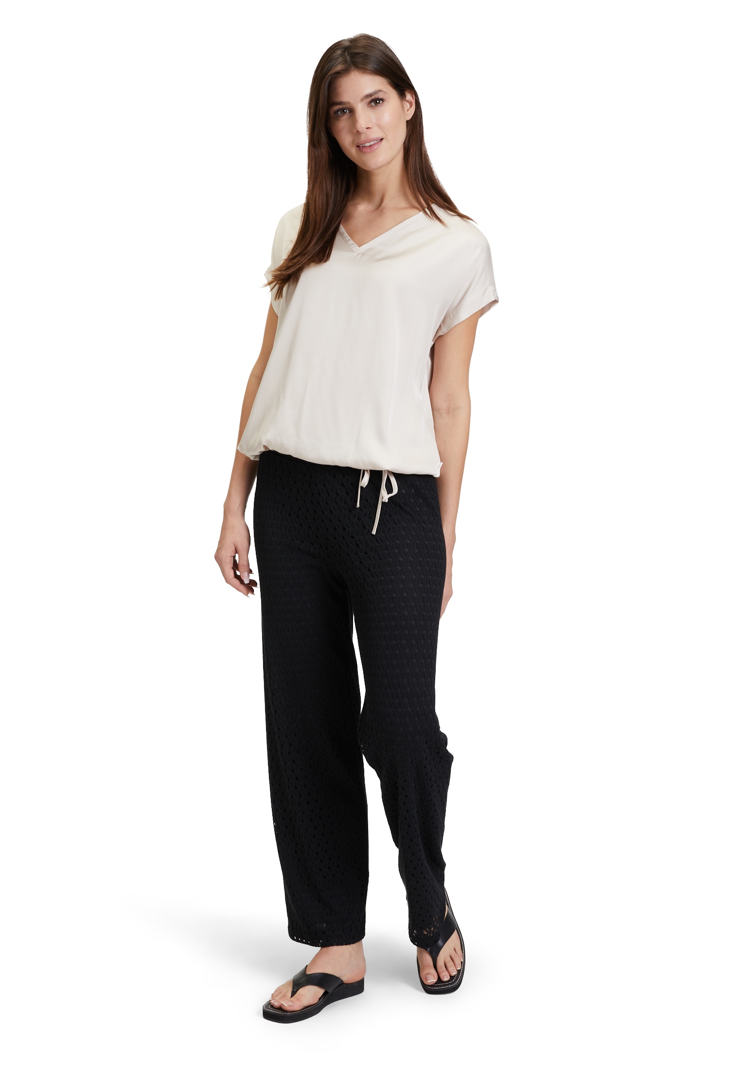 Betty&Co Schlupfhose »Betty & Co Schlupfhose mit Struktur«, Material