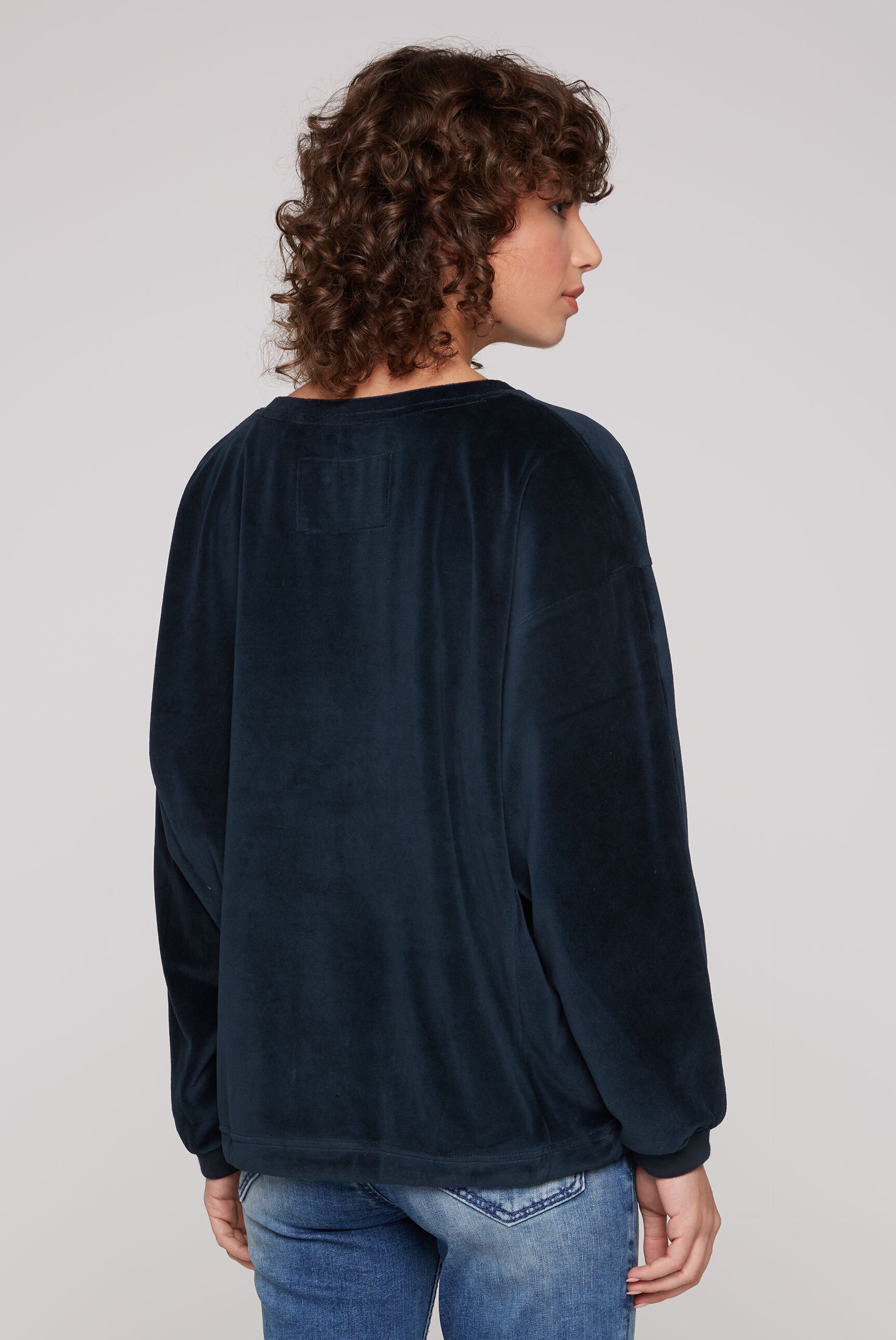 SOCCX Sweater, mit Bindeband im Saum
