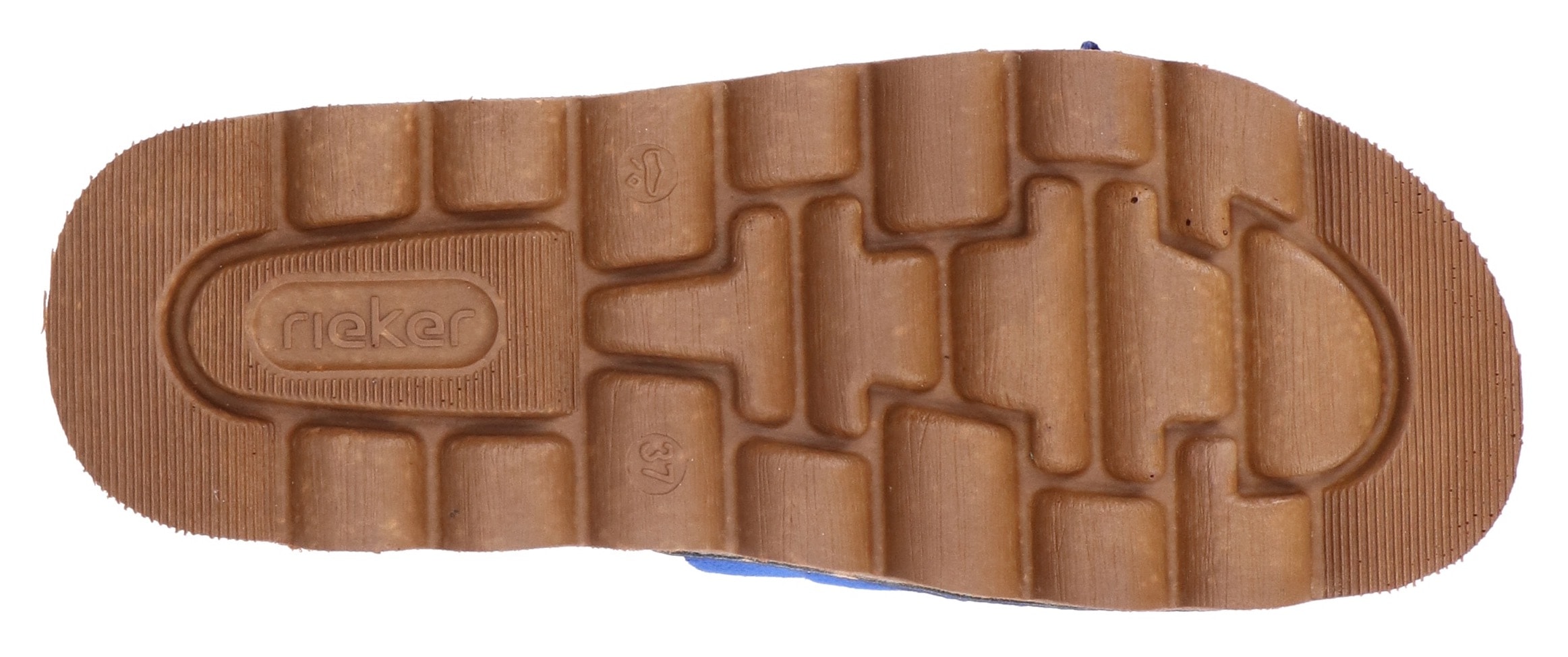 Rieker Pantolette, Sommerschuh, Strandschuh, Hausschuh mit modischer Plateausohle