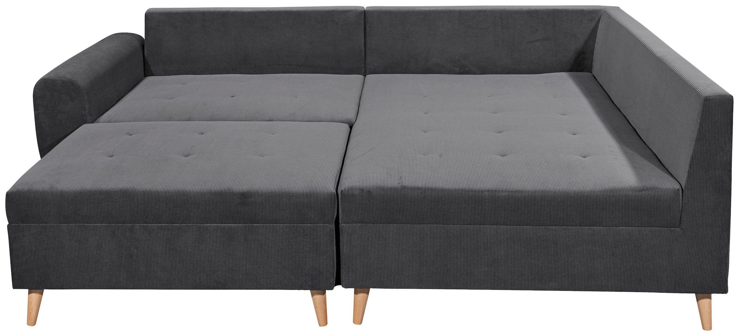 ED EXCITING DESIGN Ecksofa »Calanda L-Form«, mit Hocker, frei im Raum stellbar, Rücken- und Zierkissen