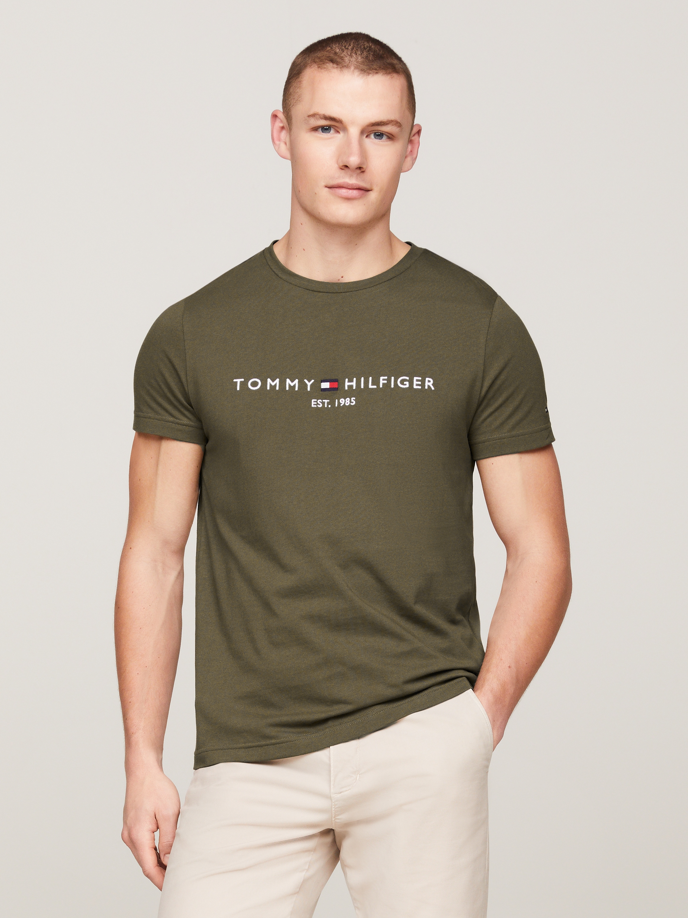 Tommy Hilfiger T-Shirt "TOMMY LOGO TEE", aus reiner, nachhaltiger Baumwolle günstig online kaufen