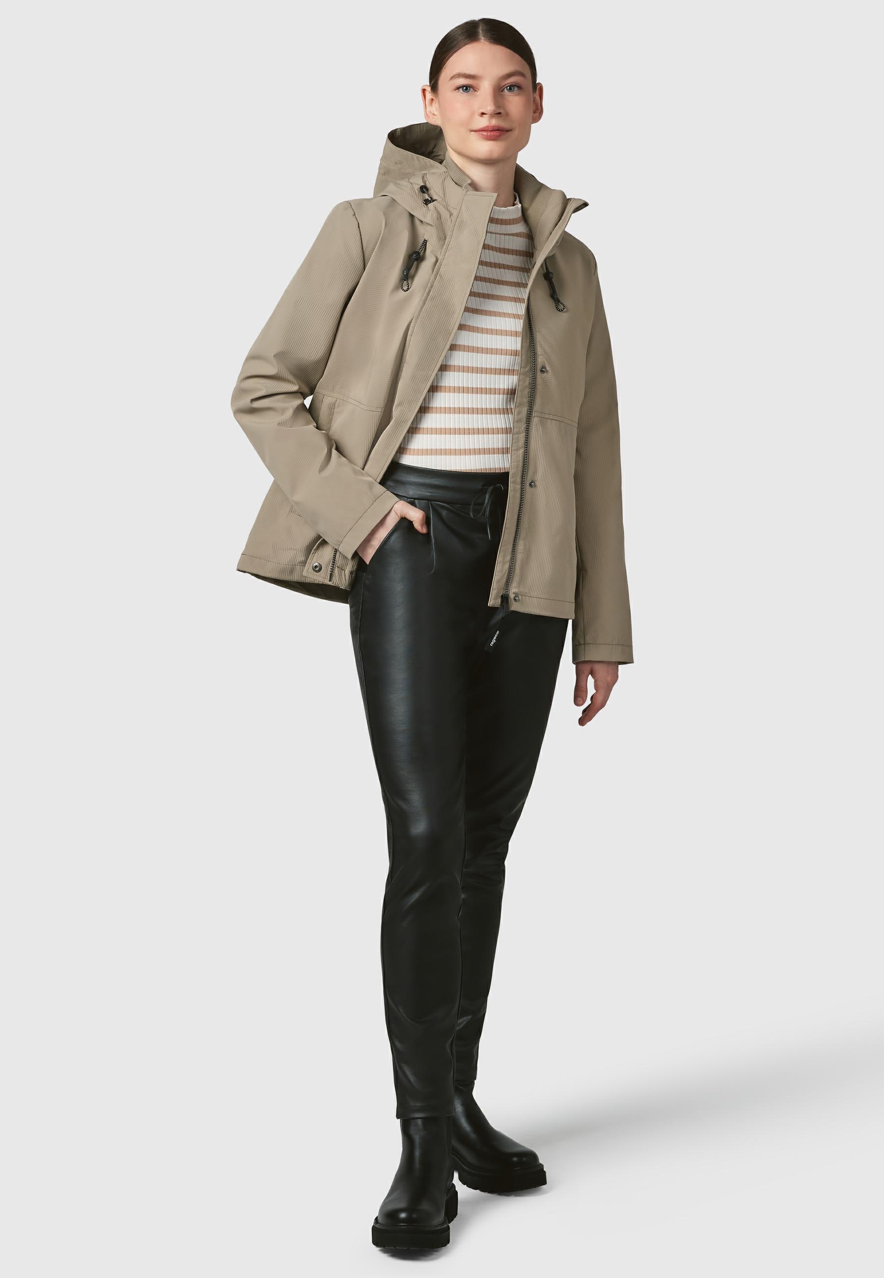 Ragwear Outdoorjacke »Sunniva B«, mit Kapuze, Übergangsjacke wasserdicht mit feiner Rillenstruktur