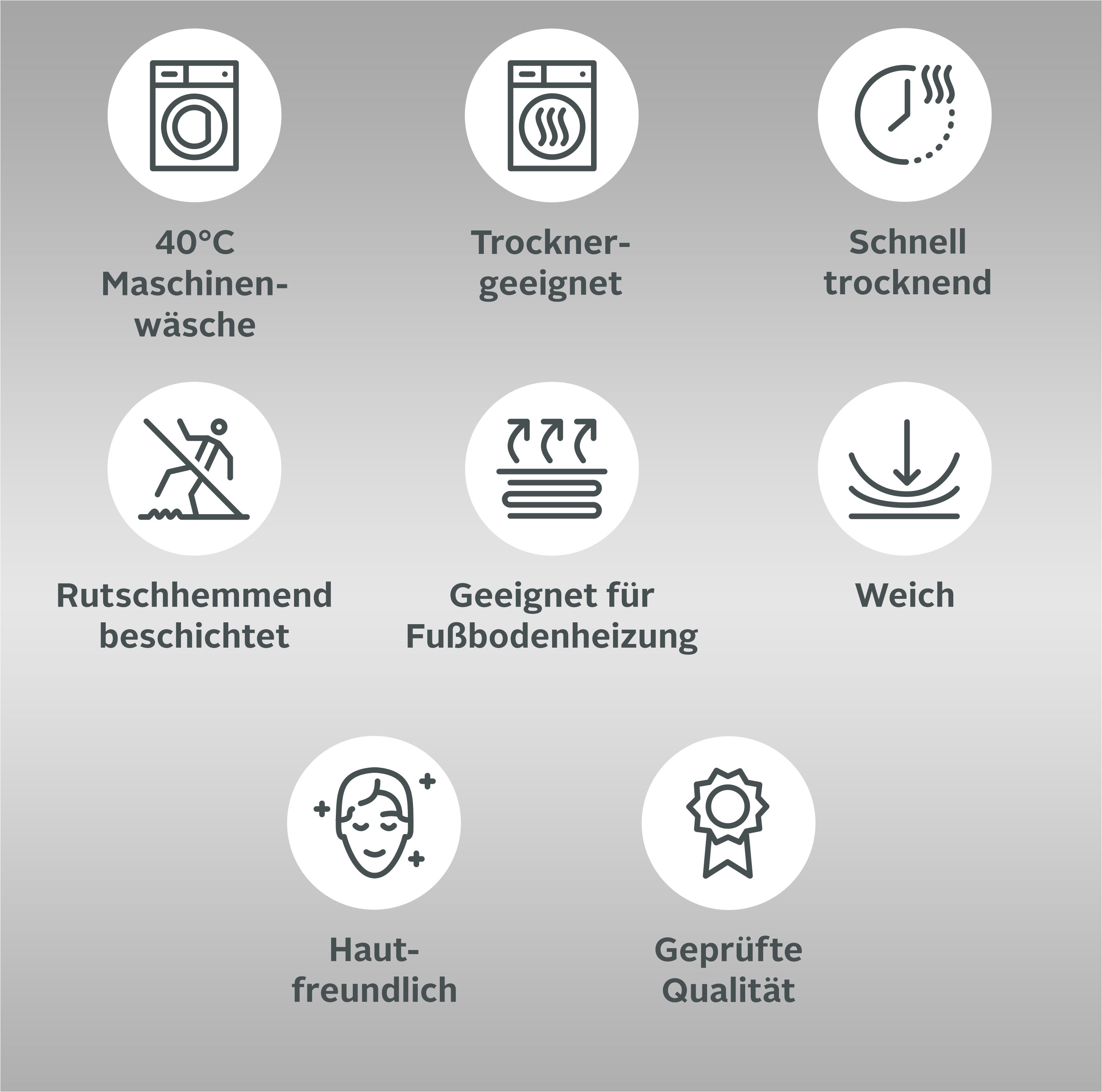 Thumbnail - my home Badematte "Louvres, Badvorleger, Badezimmer Teppich, Duschvorleger" Höhe 10 mm rutschhemmend beschichtet schnell...