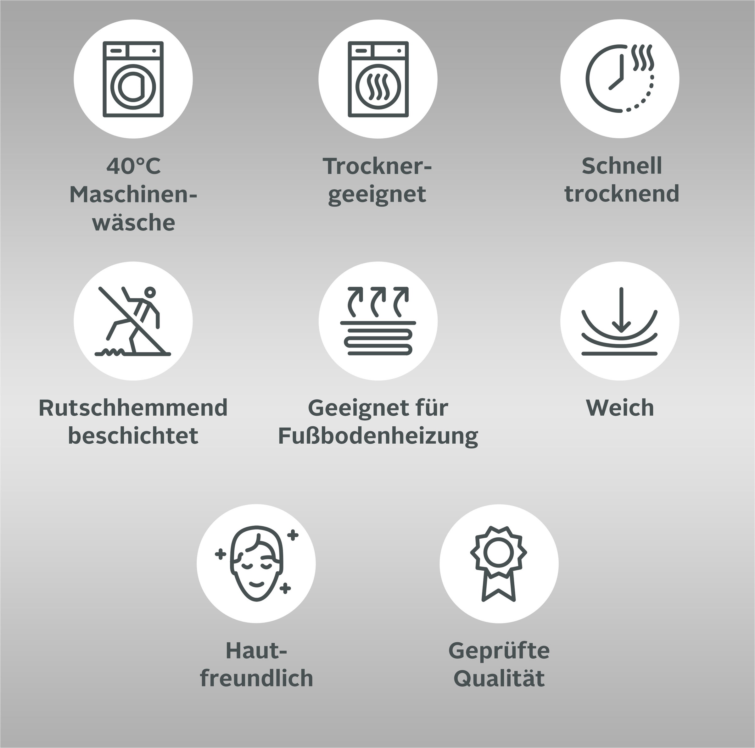 Thumbnail - my home Badematte "Pia, Badvorleger, Badezimmer Teppich" Höhe 20 mm rutschhemmend beschichtet fußbodenheizungsgeeignet  ...