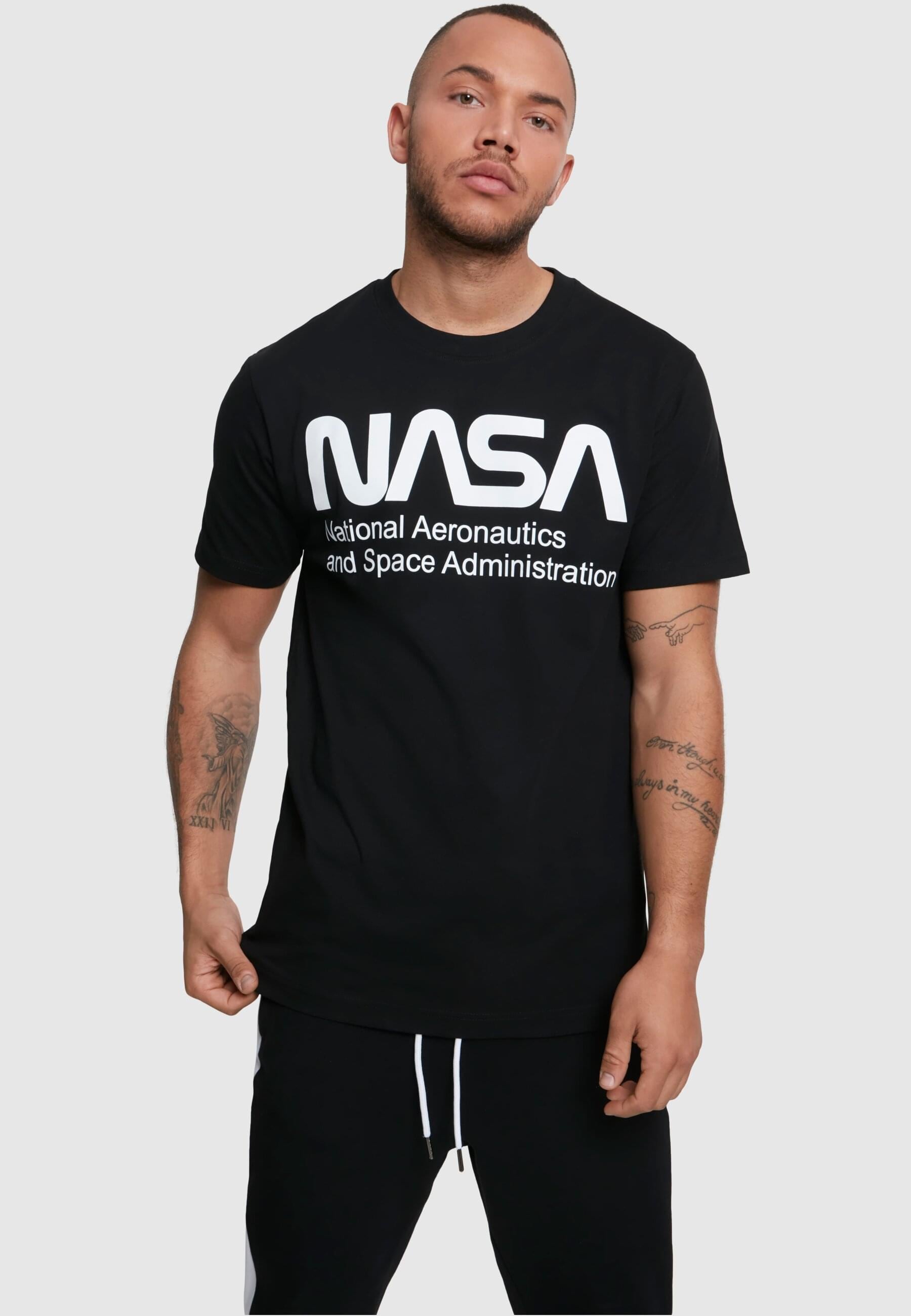 MisterTee T-Shirt »MisterTee Herren NASA Wormlogo Tee«, (1 tlg.)