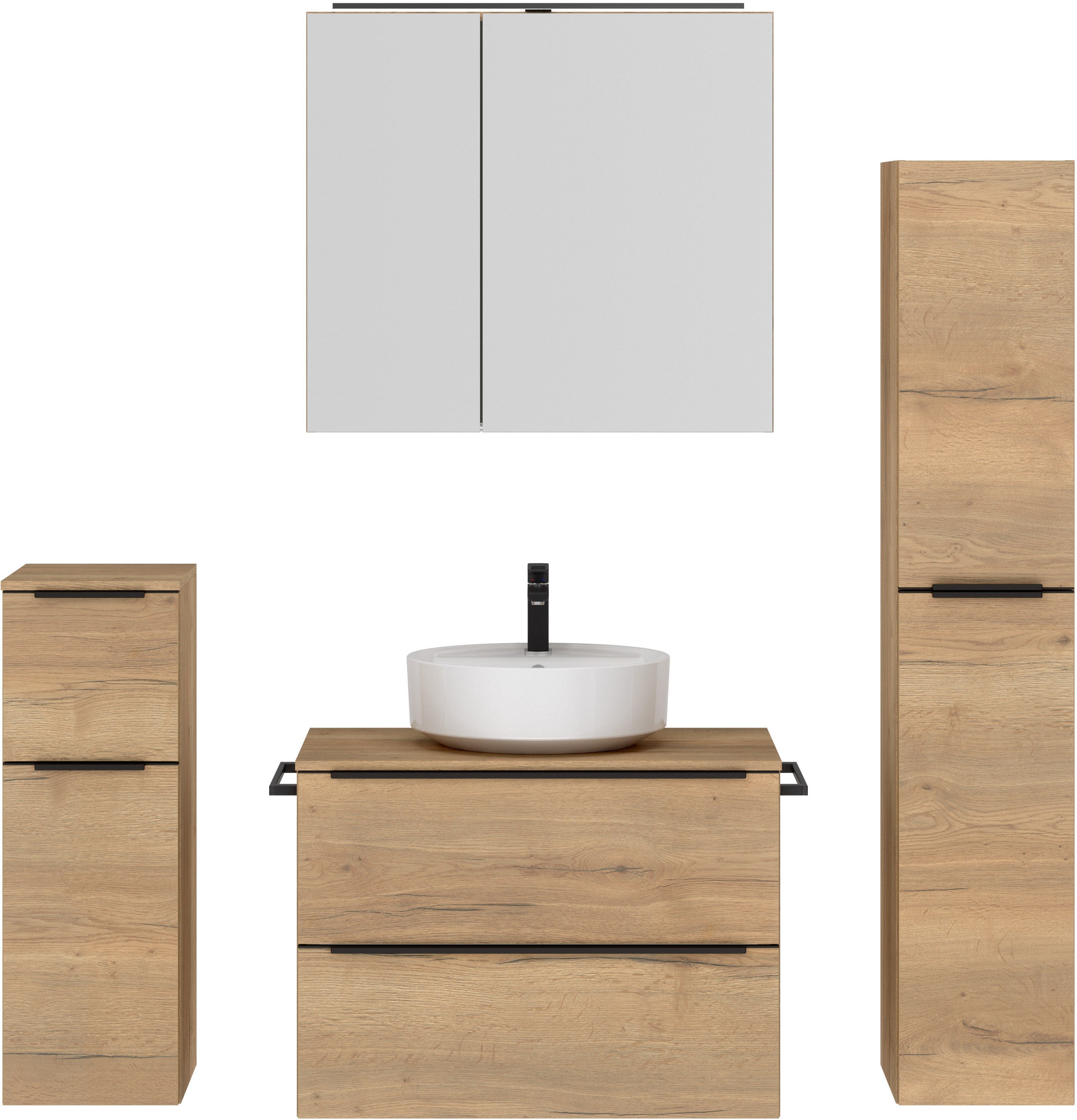 nobilia Badmöbel-Set "Alvene", (4 St., vormontiert, mit Soft-Close), inkl. günstig online kaufen