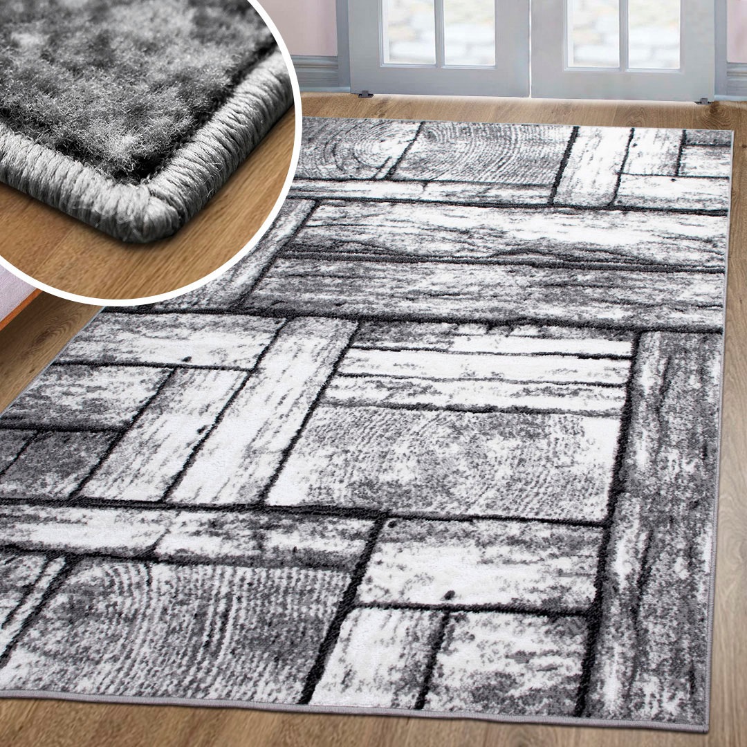 kaufen rechteckig, Teppich modernes Design,in Home besonders Holzoptik | mit affaire Kurzflor, »Sierning«, Flor, BAUR weichem