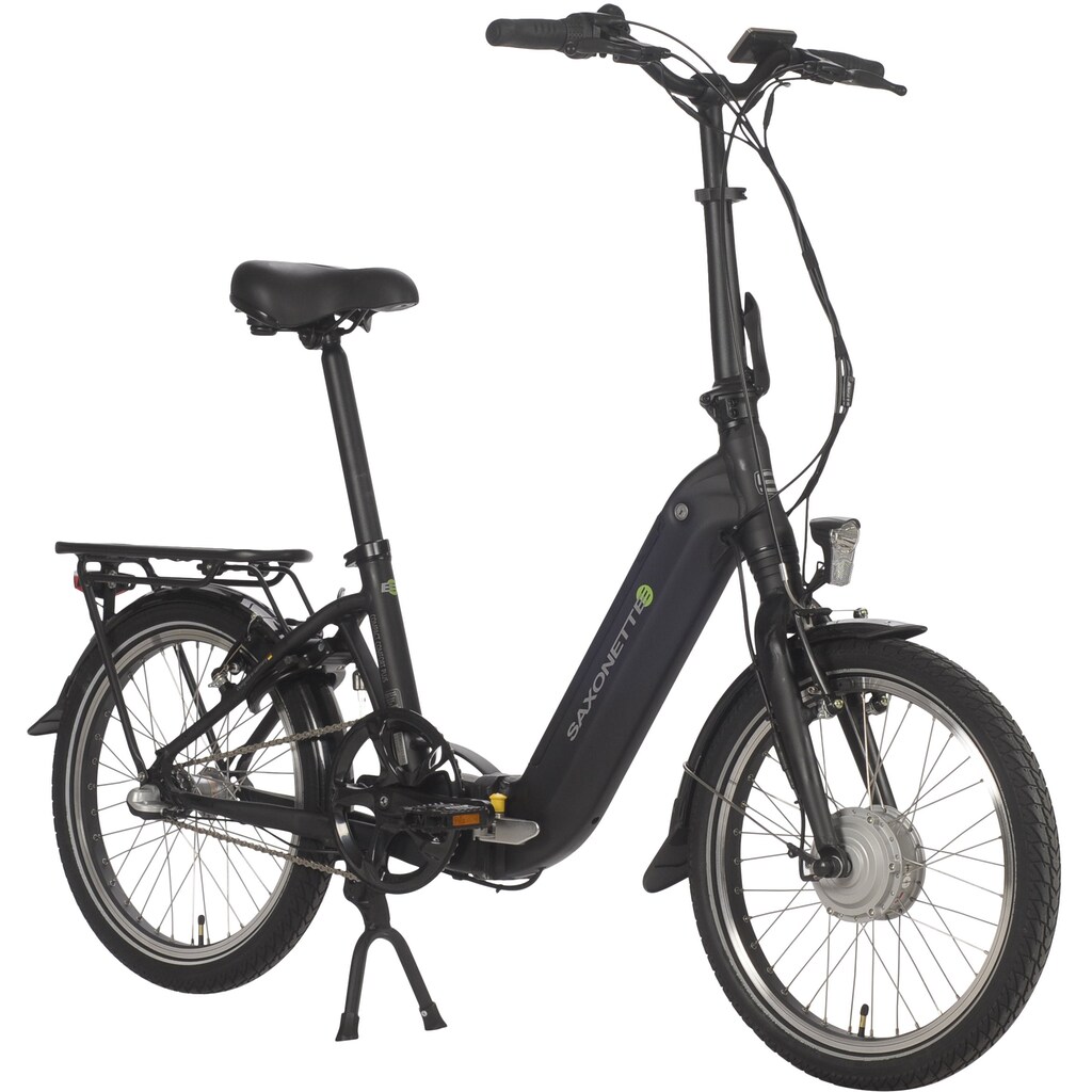 SAXONETTE E-Bike »Compact Comfort Plus«, 3 Gang, Frontmotor 250 W, (mit Akku-Ladegerät), E-Bike Klapprad, faltbar