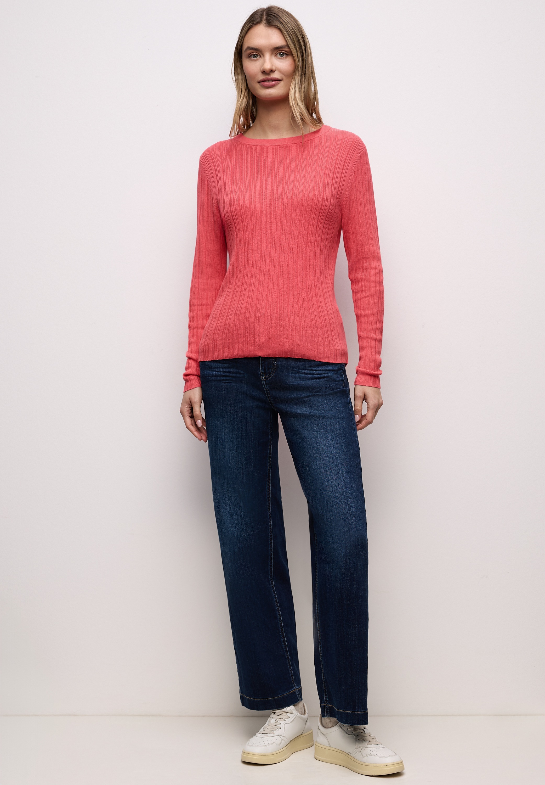 STREET ONE Rundhalspullover im soften Baumwoll-Mix