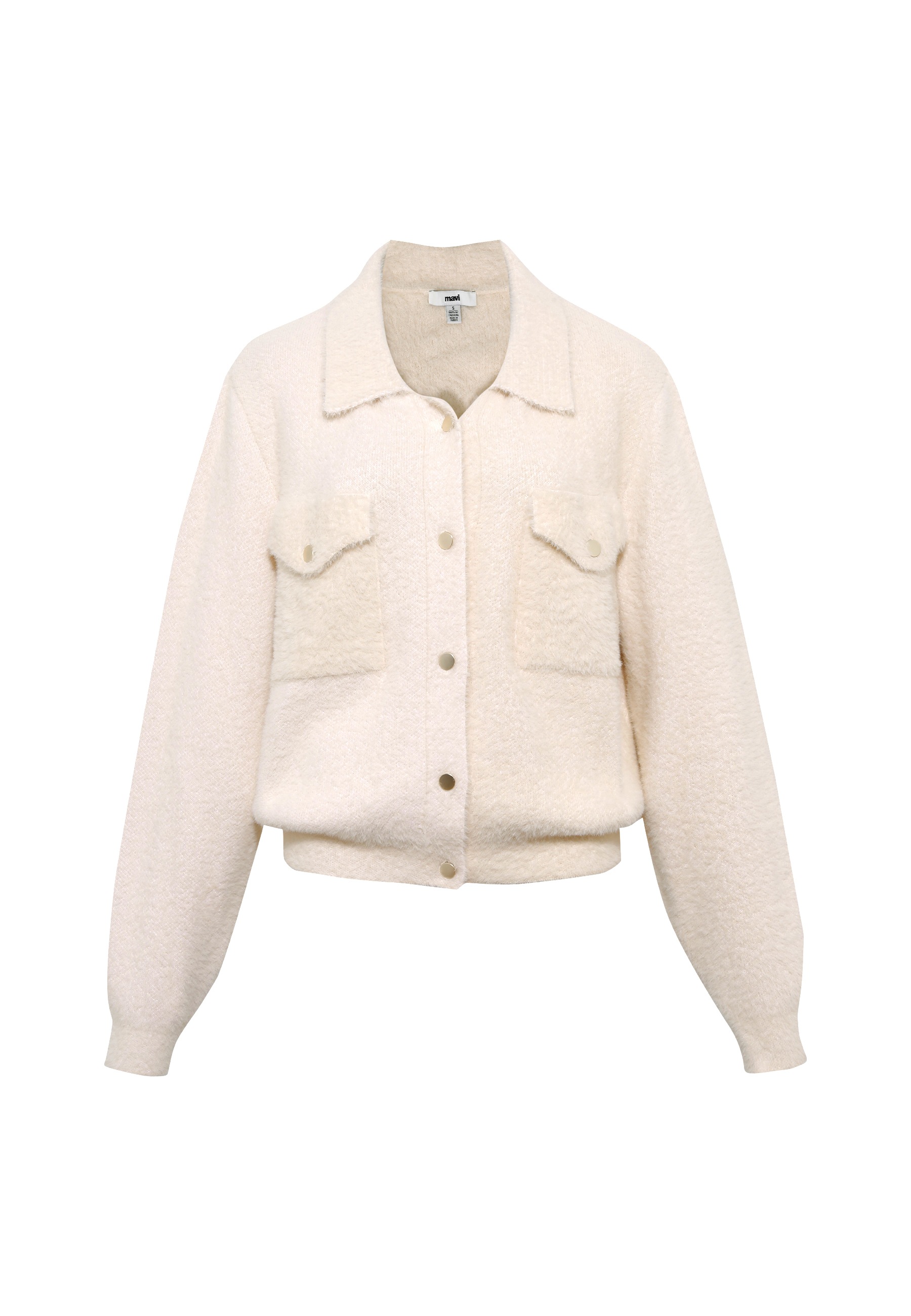 Mavi Strickpullover »BUTTONED CARDIGAN«, Kragen Strickjacke