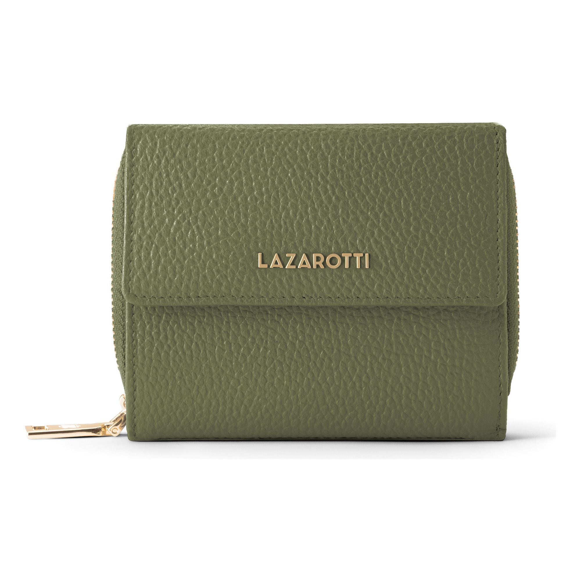 Lazarotti Geldbörse "Bologna Leather Zip-Around Geldbörse Leder 12 cm"