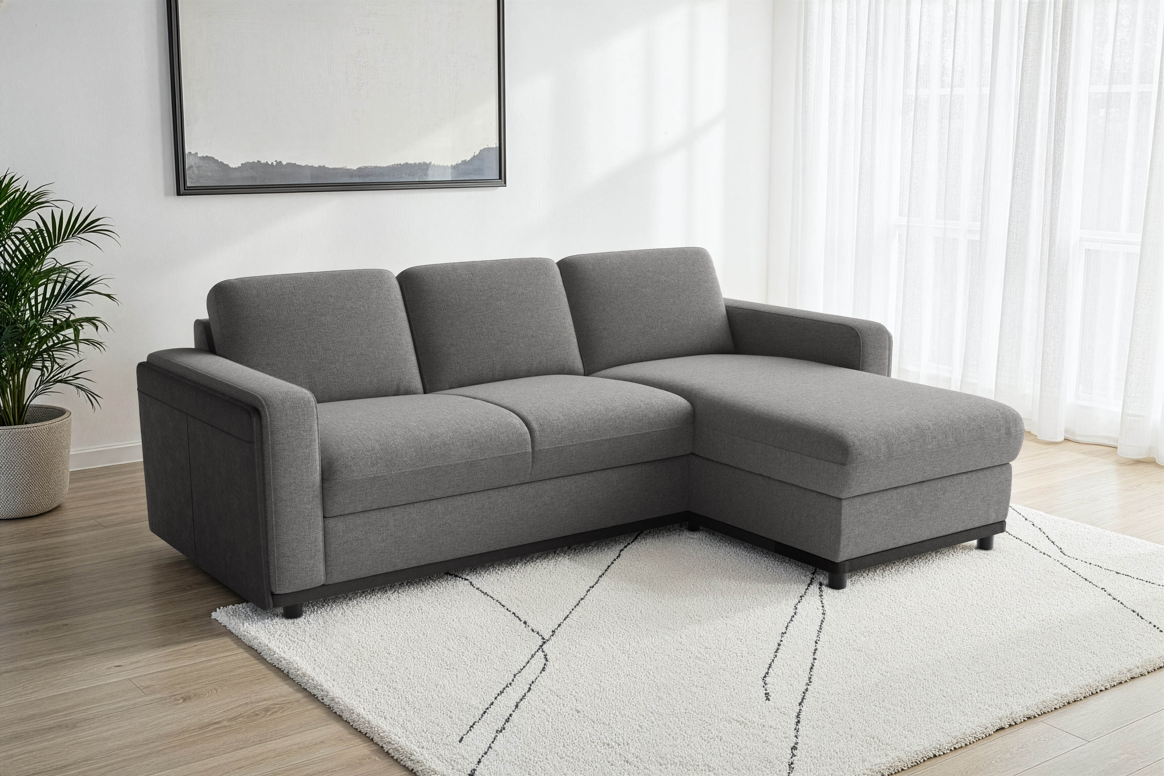 sit&more Ecksofa "Cordoba" wahlweise mit Schlaffunktion und Bettkasten oder Stauraum
