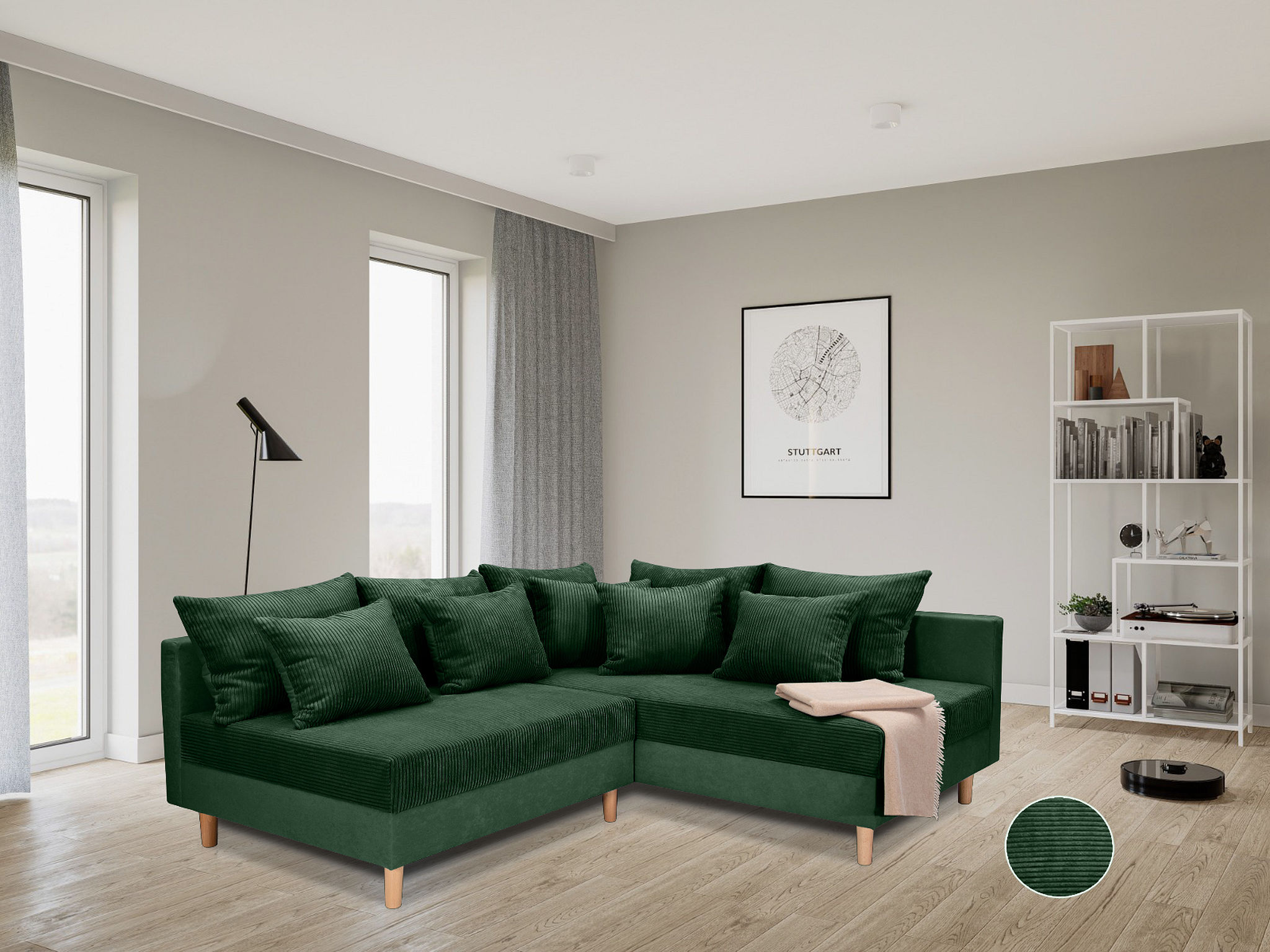 COLLECTION AB Ecksofa "Anton L-Form, B: 201 cm" 5 Zierkissen, Federkern