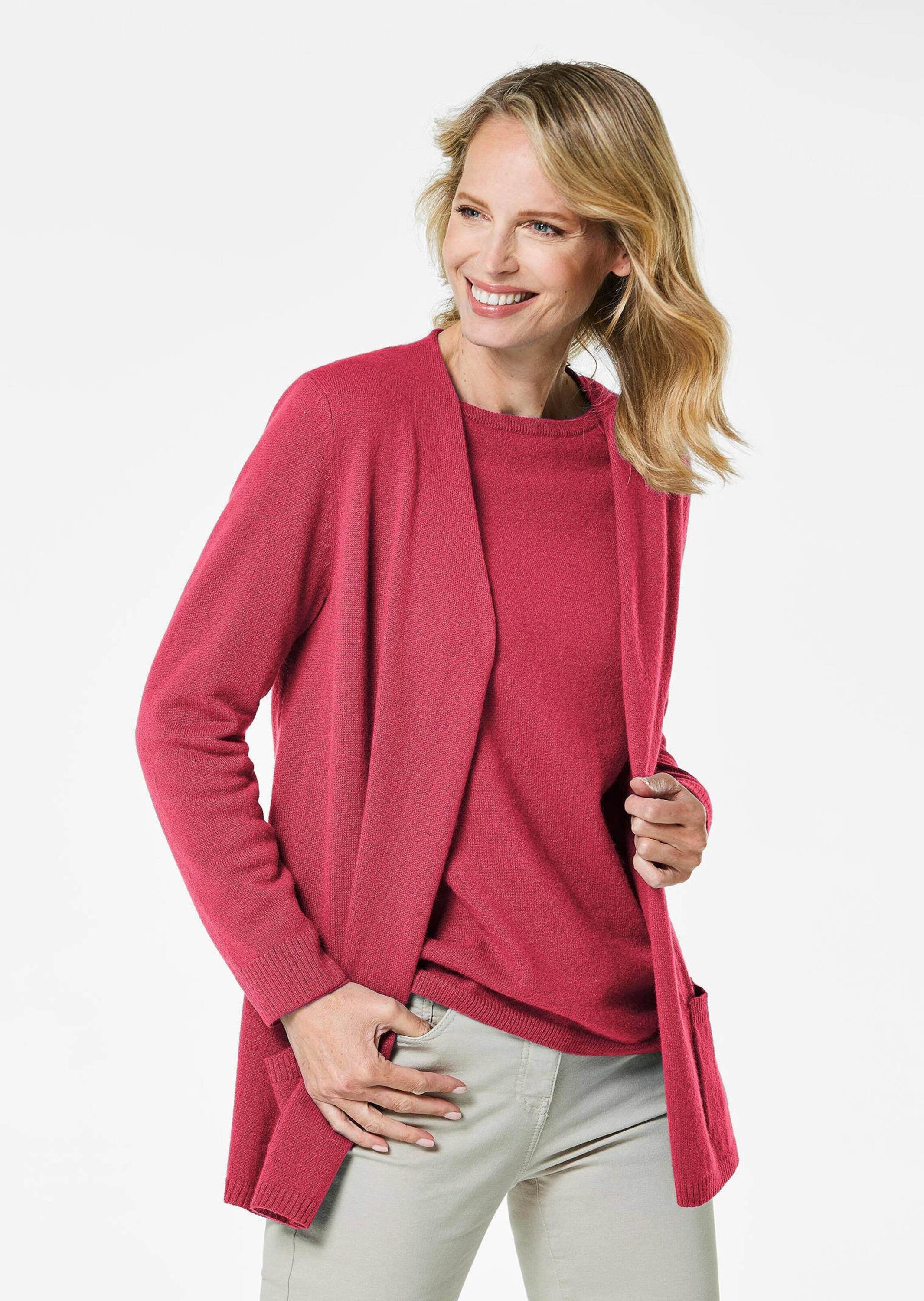 GOLDNER Strickjacke »Langarm Feinstrick-Cardigan«