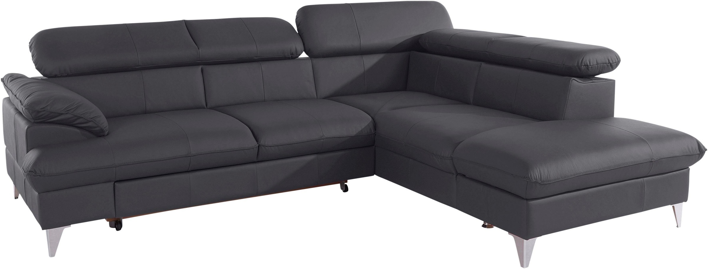COTTA Polstergarnitur »Caluso«, Set: bestehend aus Ecksofa, Hocker, Ecksofa inkl. Kopfteilverstellung
