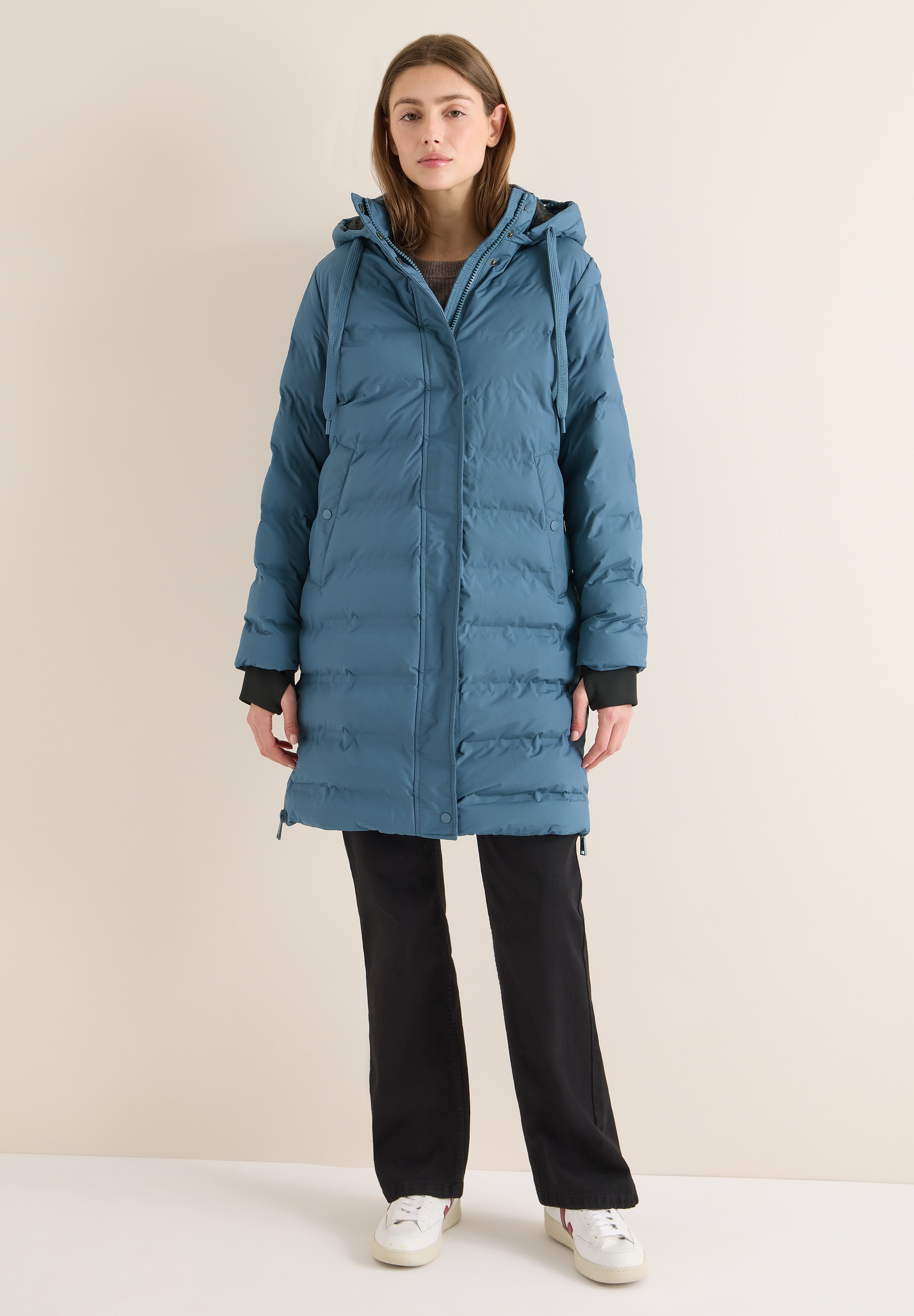 Thumbnail - Cecil Steppmantel mit Kapuze mit Tunnelzugband