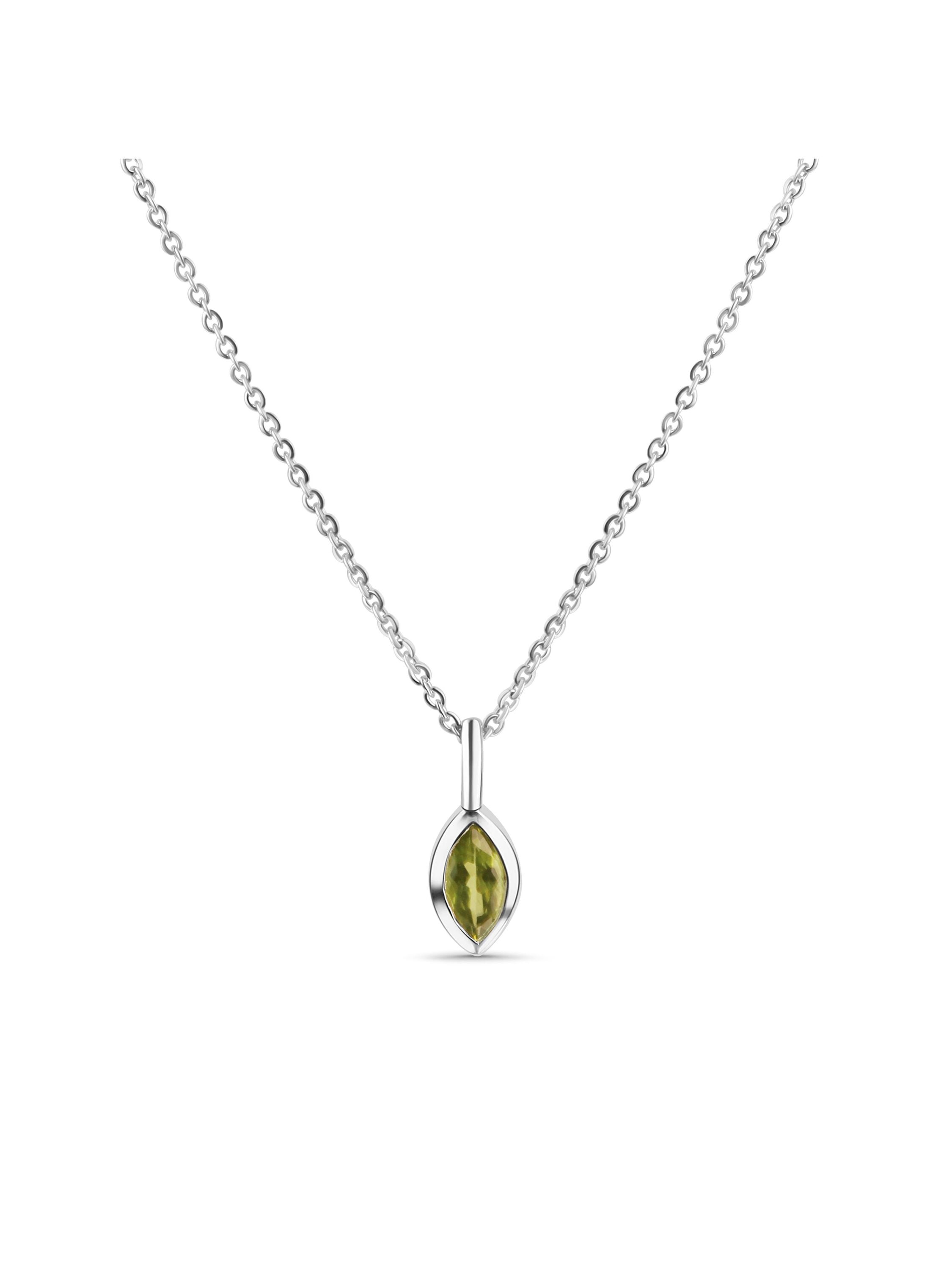 CELESTA Kette mit Anhänger »925/- Sterling Silber glanz rhodiniert Peridot grün«